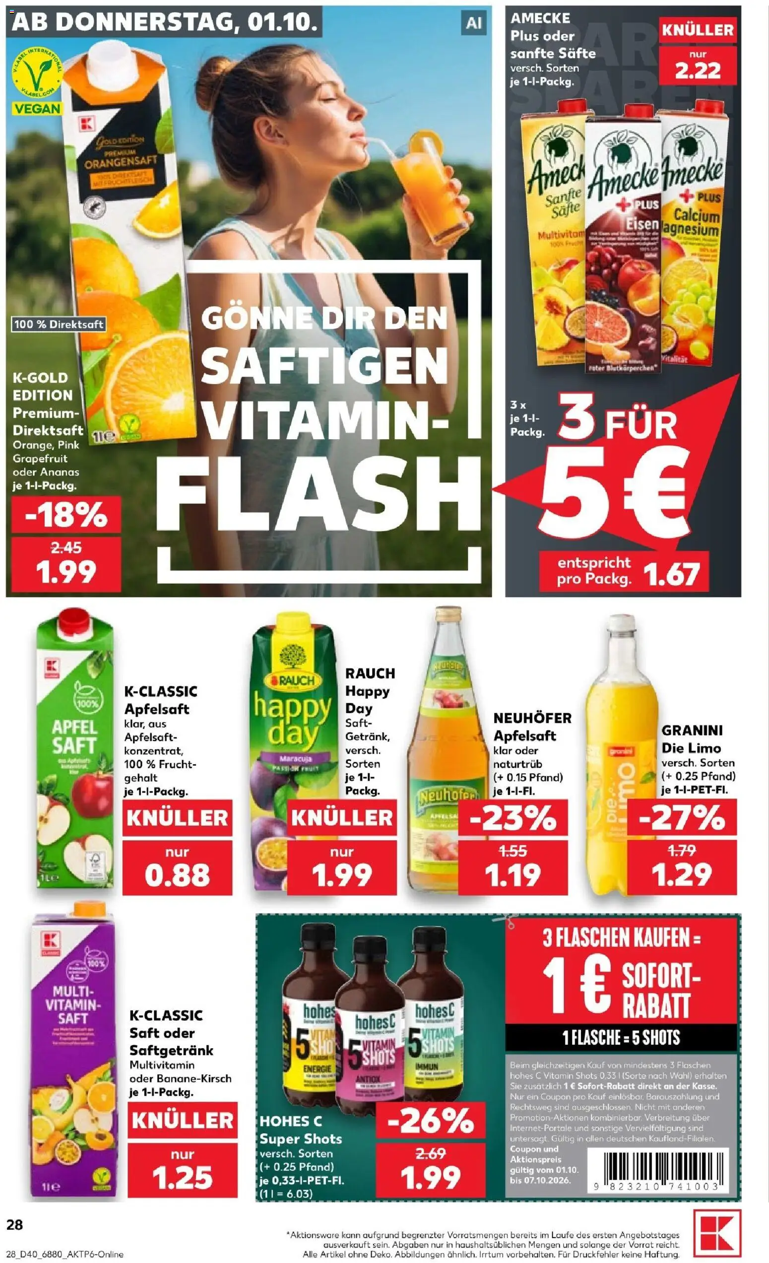Kaufland Prospekt Völklingen – gültig ab 01.10.2026 | Seite: 32 | Produkte: Äpfel, Orangensaft, Hohes c, Saft
