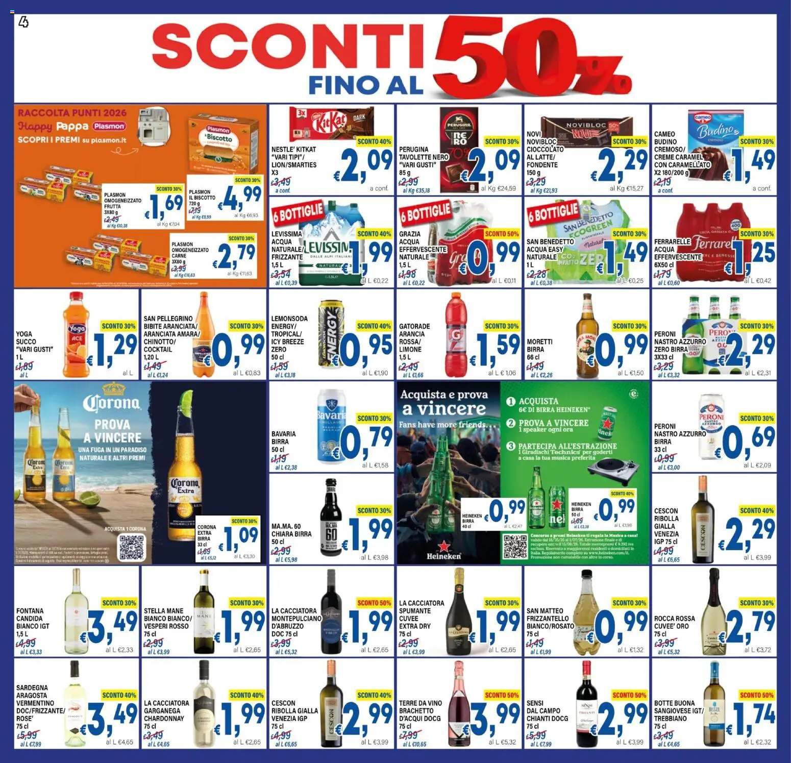 Volantino DEM del 29.05.2026 | Pagina: 4 | Prodotti: Cioccolato, Budino, Heineken, Ferrarelle