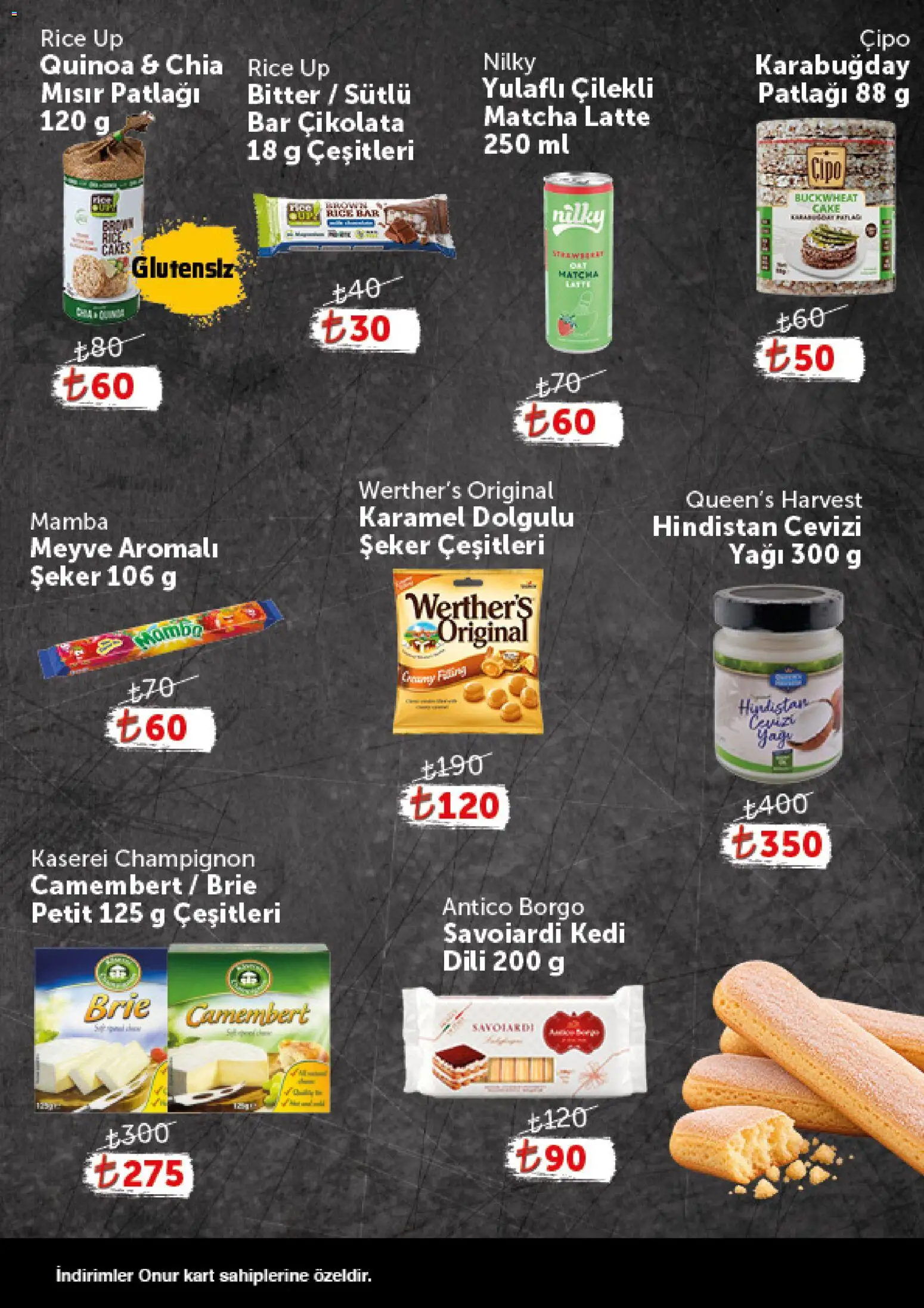 Onur Market - Katalog Gurme - 27 Ekim 2026 tarihinden itibaren geçerlidir | Sayfa: 10 | Ürünler: Hindistan Cevizi, Şeker, Matcha, Meyve