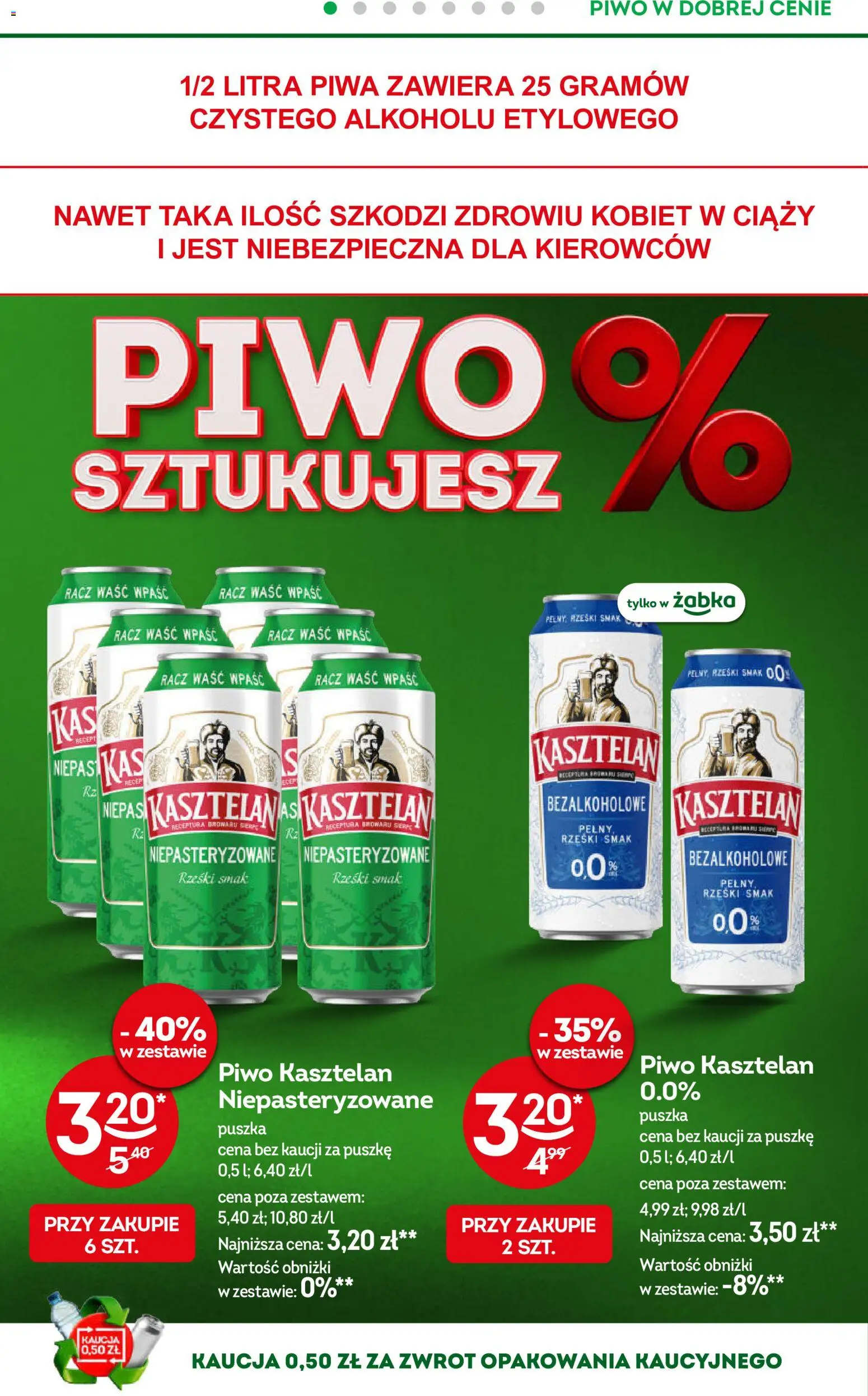 Żabka gazetka od 07.10.2026 | Strona: 40 | Produkty: Piwo kasztelan, Piwo