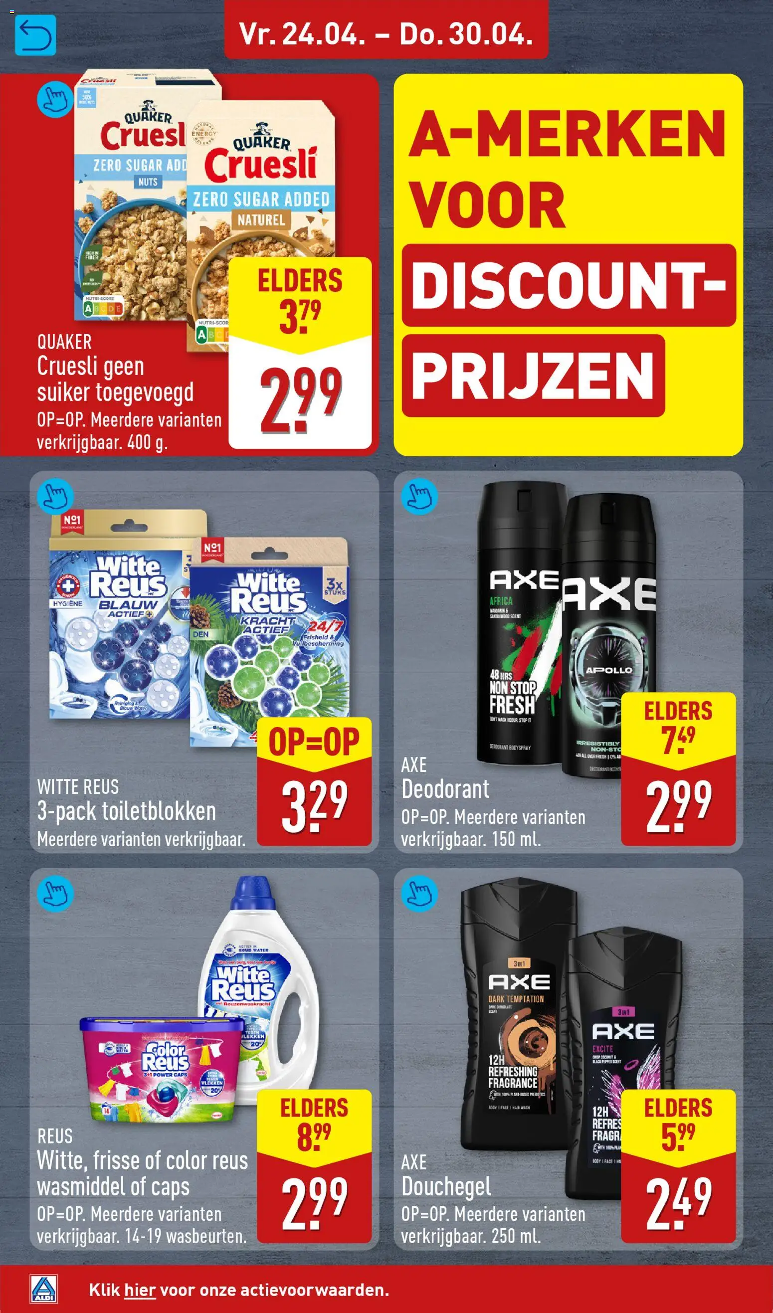 {H1} | Pagina: 46 | Producten: Deodorant, Wasmiddel, Waffelini, Festék