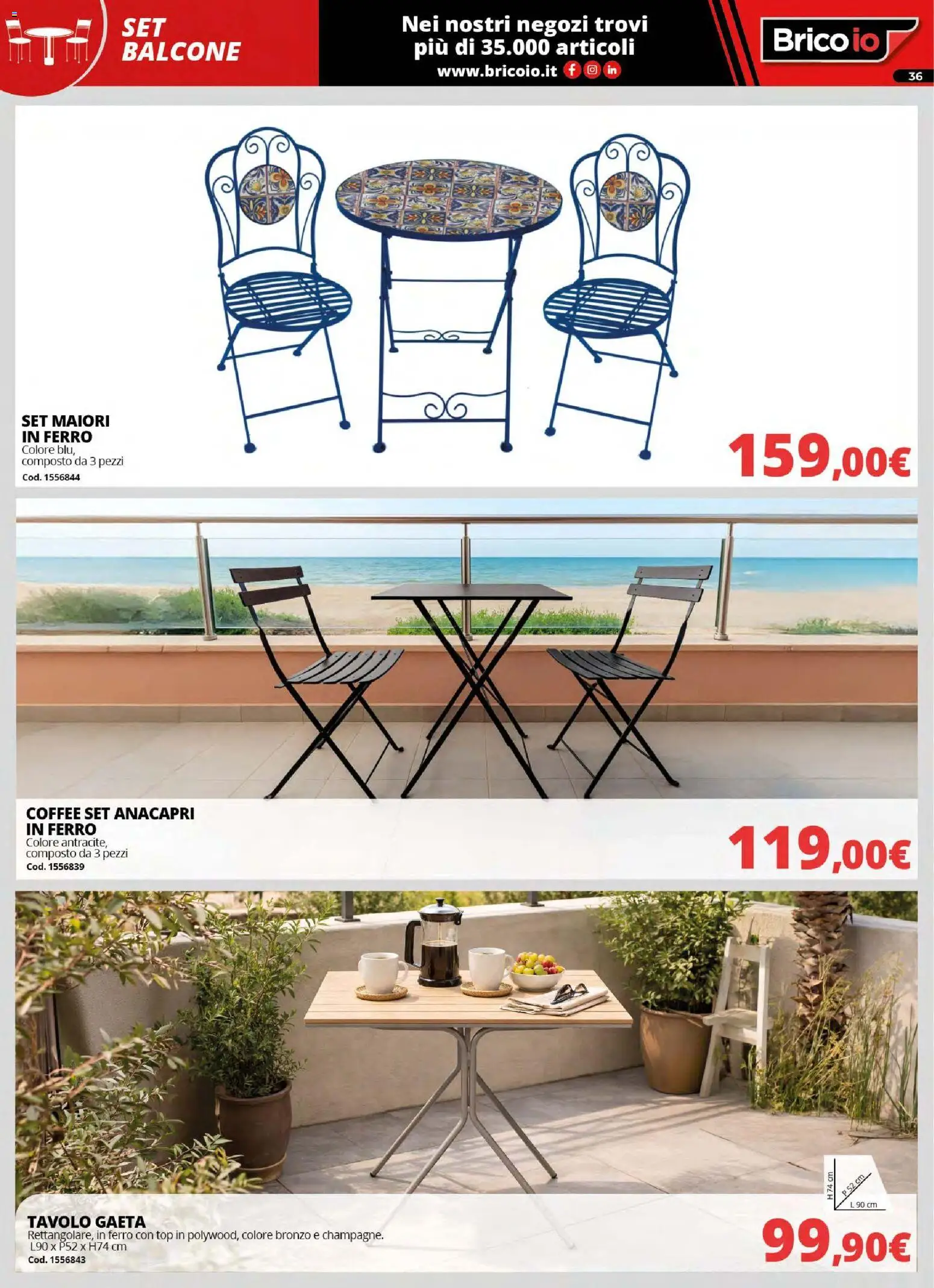 Volantino Brico io del 30.03.2026 | Pagina: 36 | Prodotti: Top, Tavolo