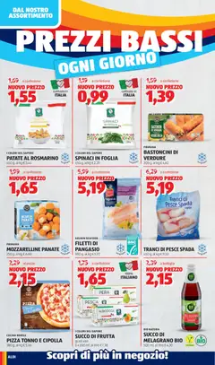 Anteprima del volantino PIZZA TONNO E CIPOLLA, PIZZA TONNO E CIPOLLA 380 g, al kg €5,66 valido a partire dal 15.06.2026 | Pagina: 6