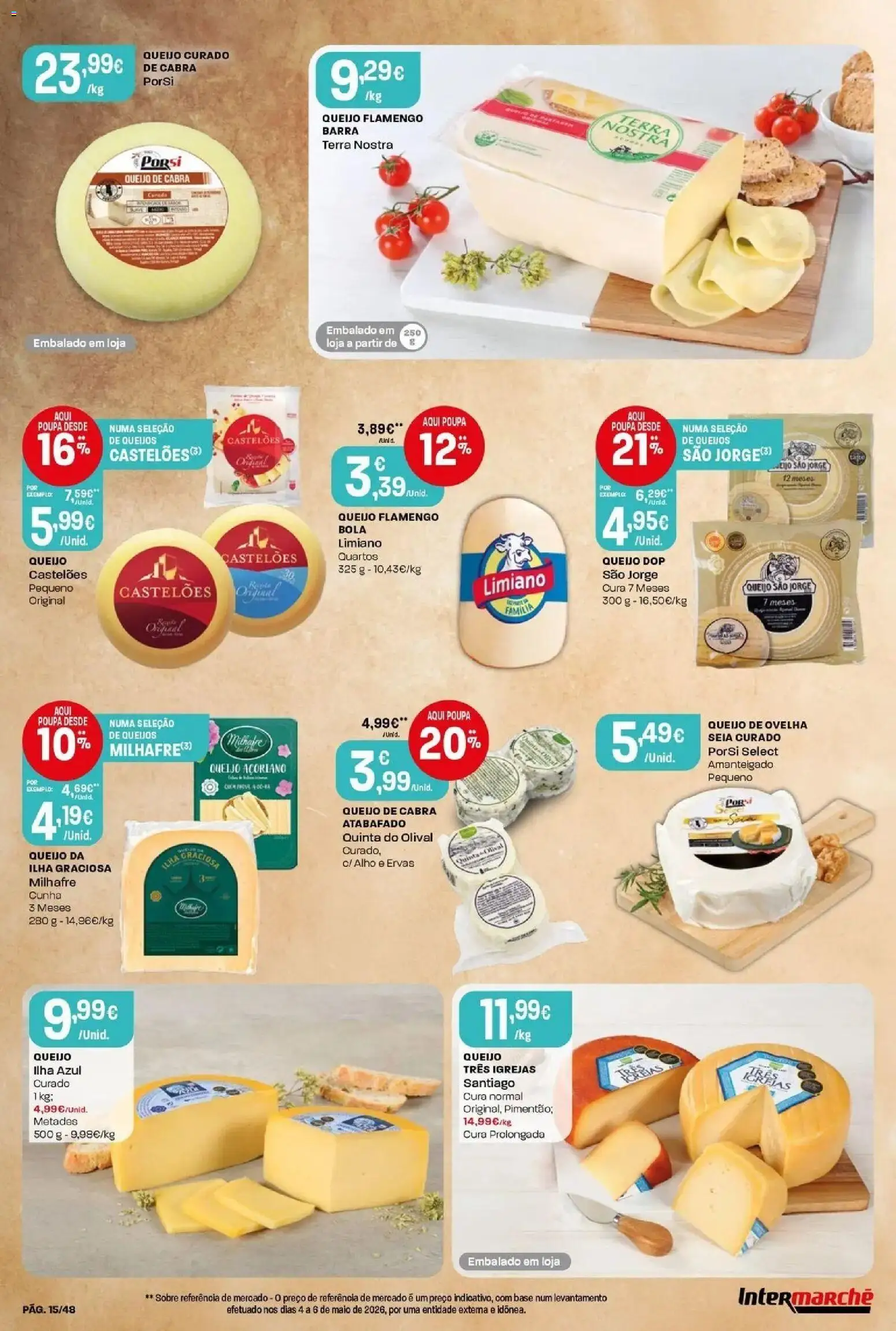 Intermarché - Isto é que são preços BAIXOS! │ válido de 04.06.2026 | Página: 15 | Produtos: Base, Queijo
