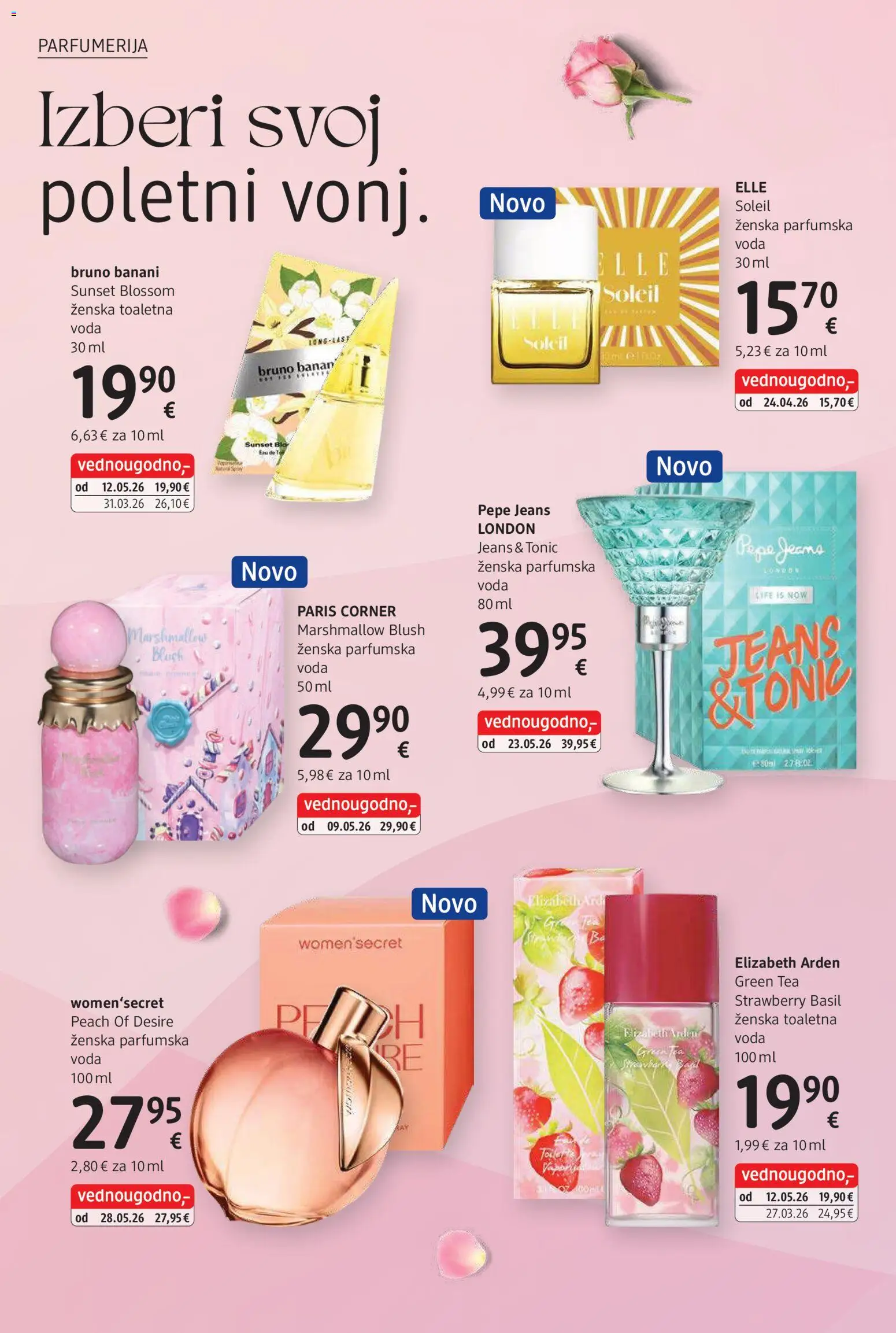 Novi DM Drogerie Markt katalog ponudbe – veljaven od 01.07.2026 | Stran: 12 | Izdelki: Voda, Toaletna voda, Parfumska voda
