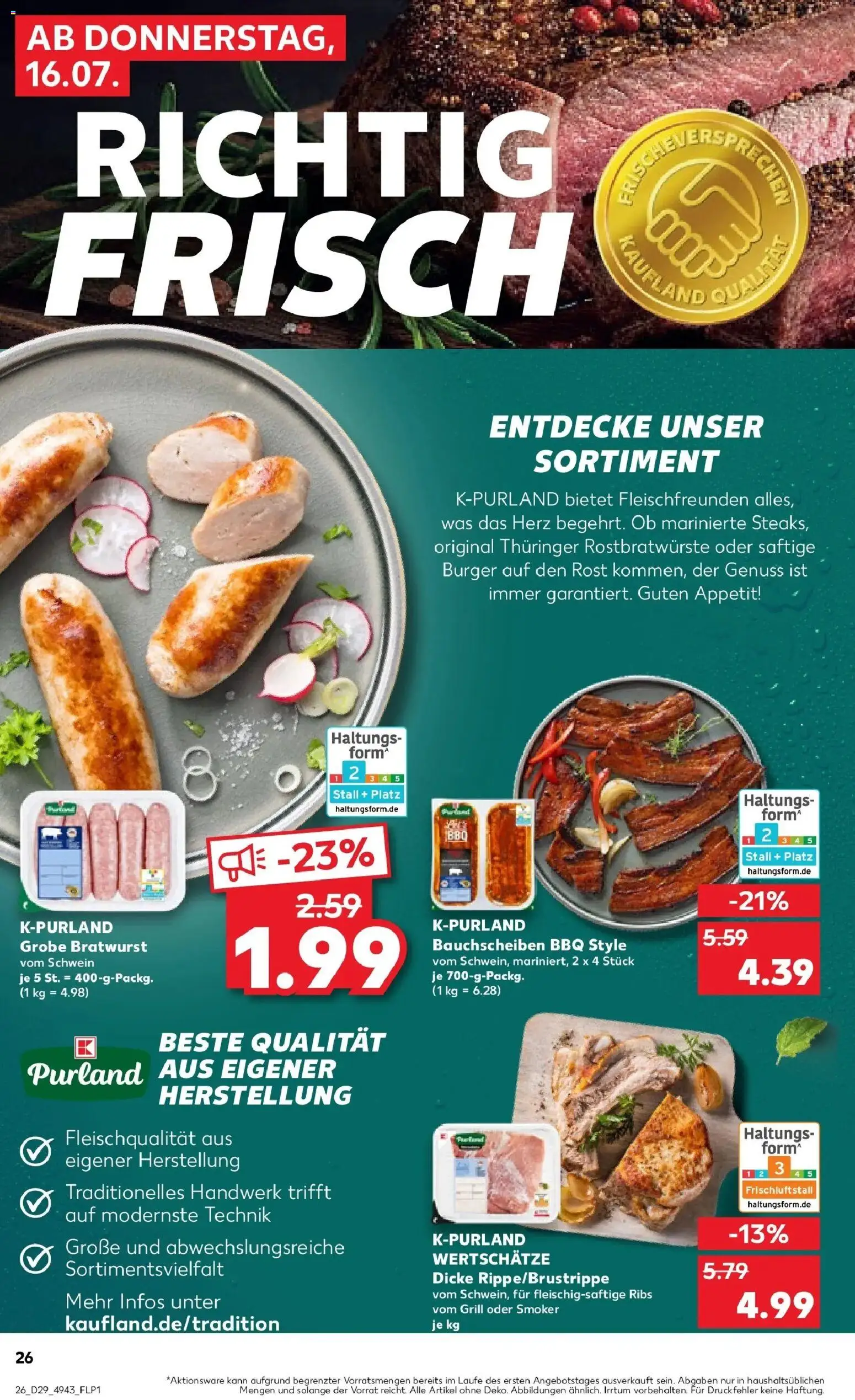 Kaufland Prospekt Kerpen – gültig ab 16.07.2026 | Seite: 26 | Produkte: Grill, Bratwurst, Burger