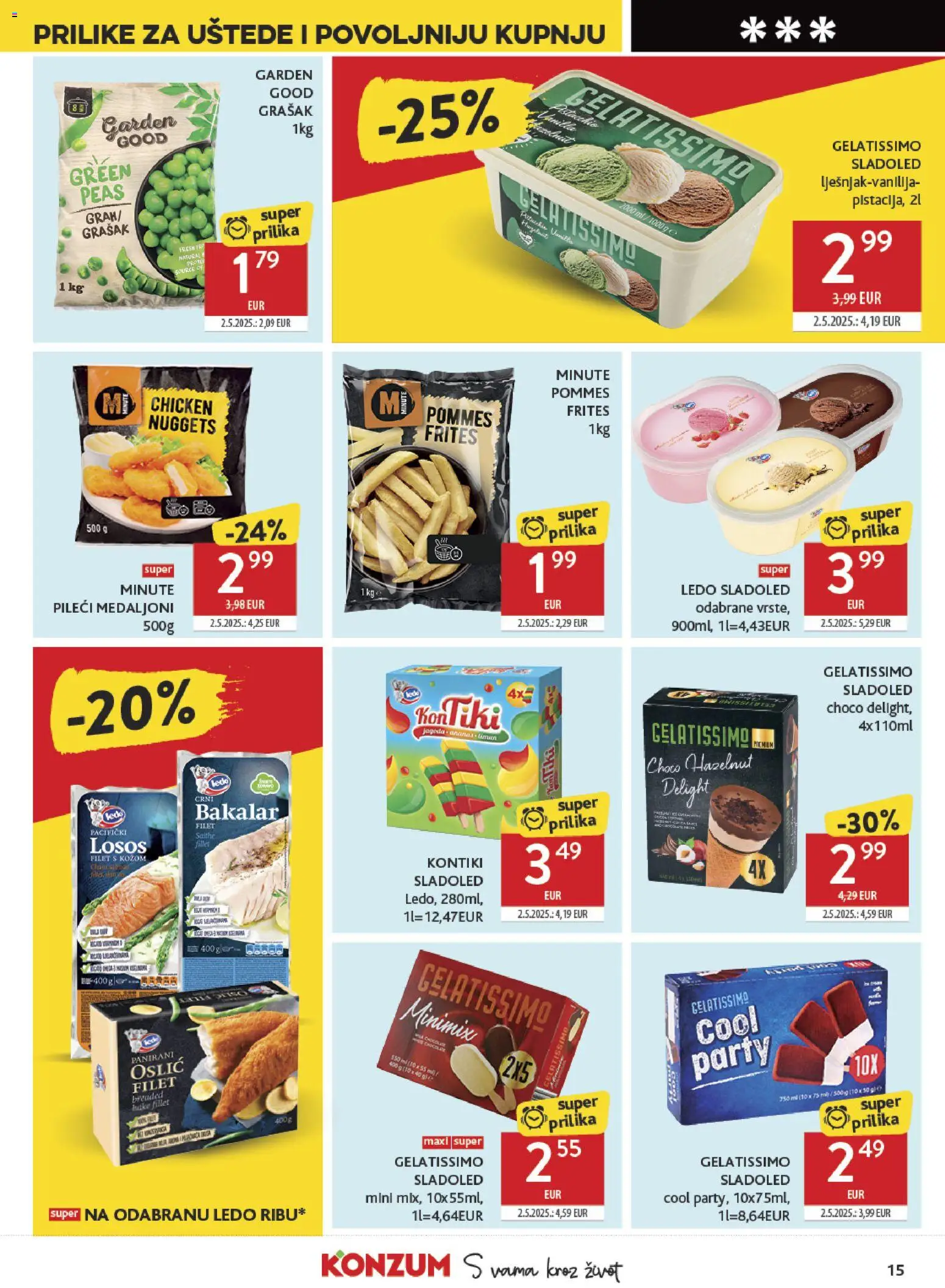 Konzum HR akciós ujság - amely érvényes a következő dátumtól: 06.05.2026 | Oldal: 15 | Termékek: Nuggets
