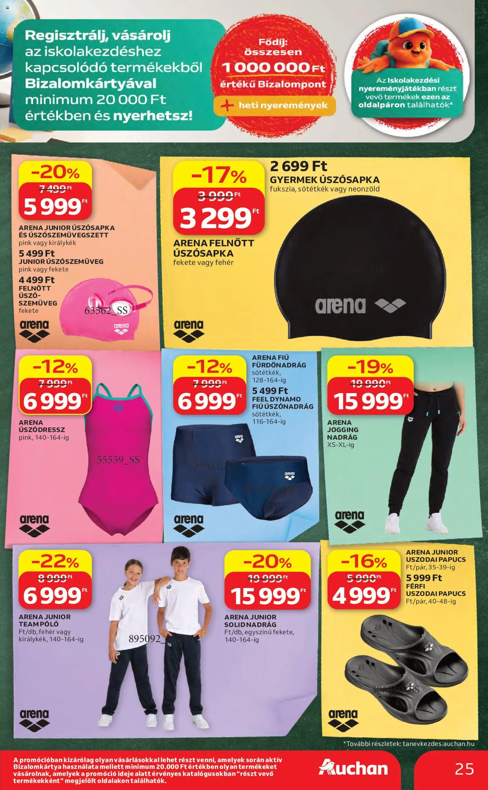 Auchan akciós ujság - amely érvényes a következő dátumtól: 2026.08.06. | Oldal: 25 | Termékek: Papucs, Szemüveg, Úszónadrág, Nadrág