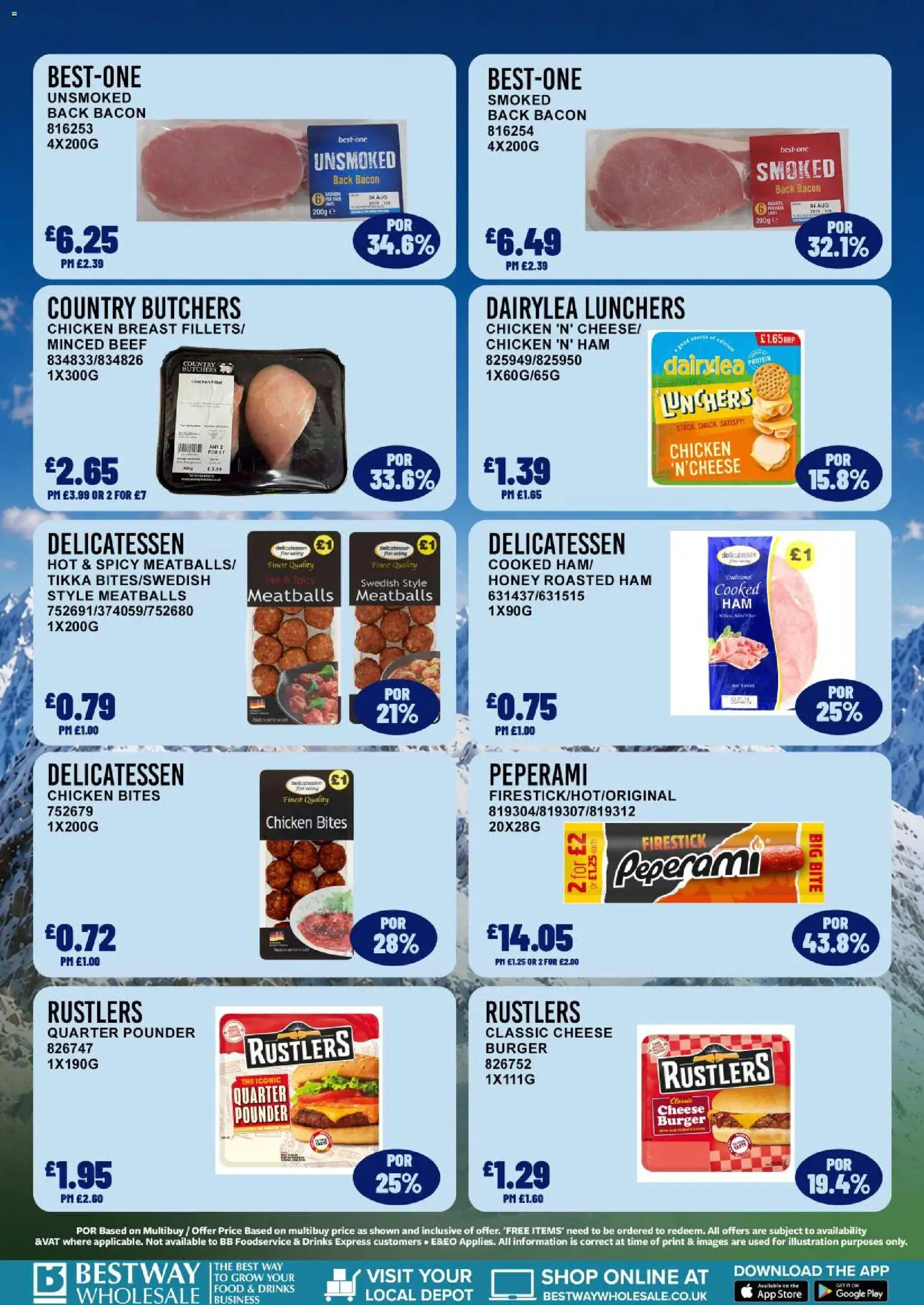 {H1} | Page: 8 | Products: Chicken breast, Drinks, Ham, Beef