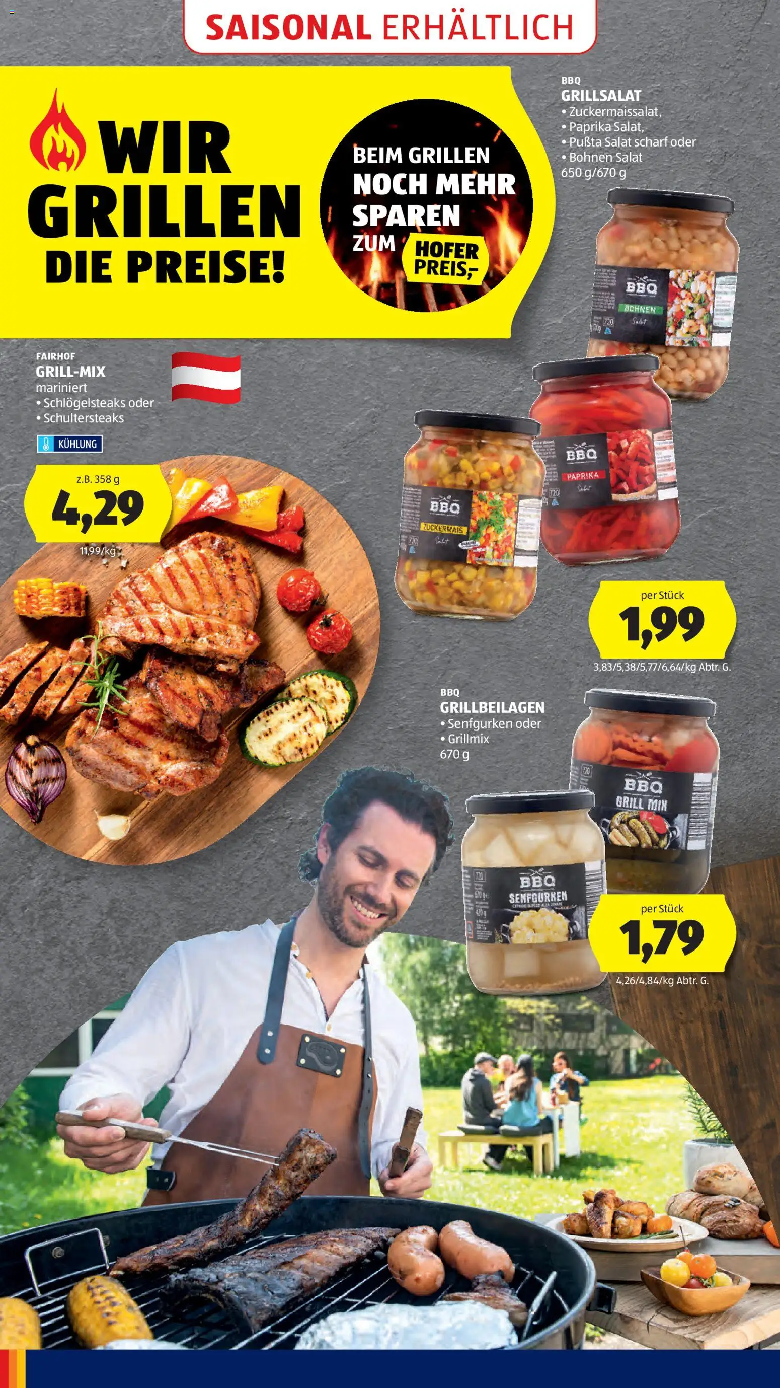 Hofer Flugblatt gültig ab 17.07.2026 | Seite: 44 | Produkte: Salat, Grill