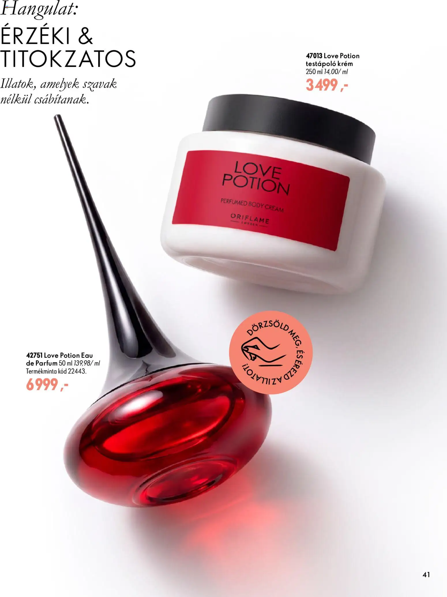 Oriflame akciós ujság - amely érvényes a következő dátumtól: 2026.11.11. | Oldal: 41 | Termékek: Krém, Body, Parfüm, Testápoló