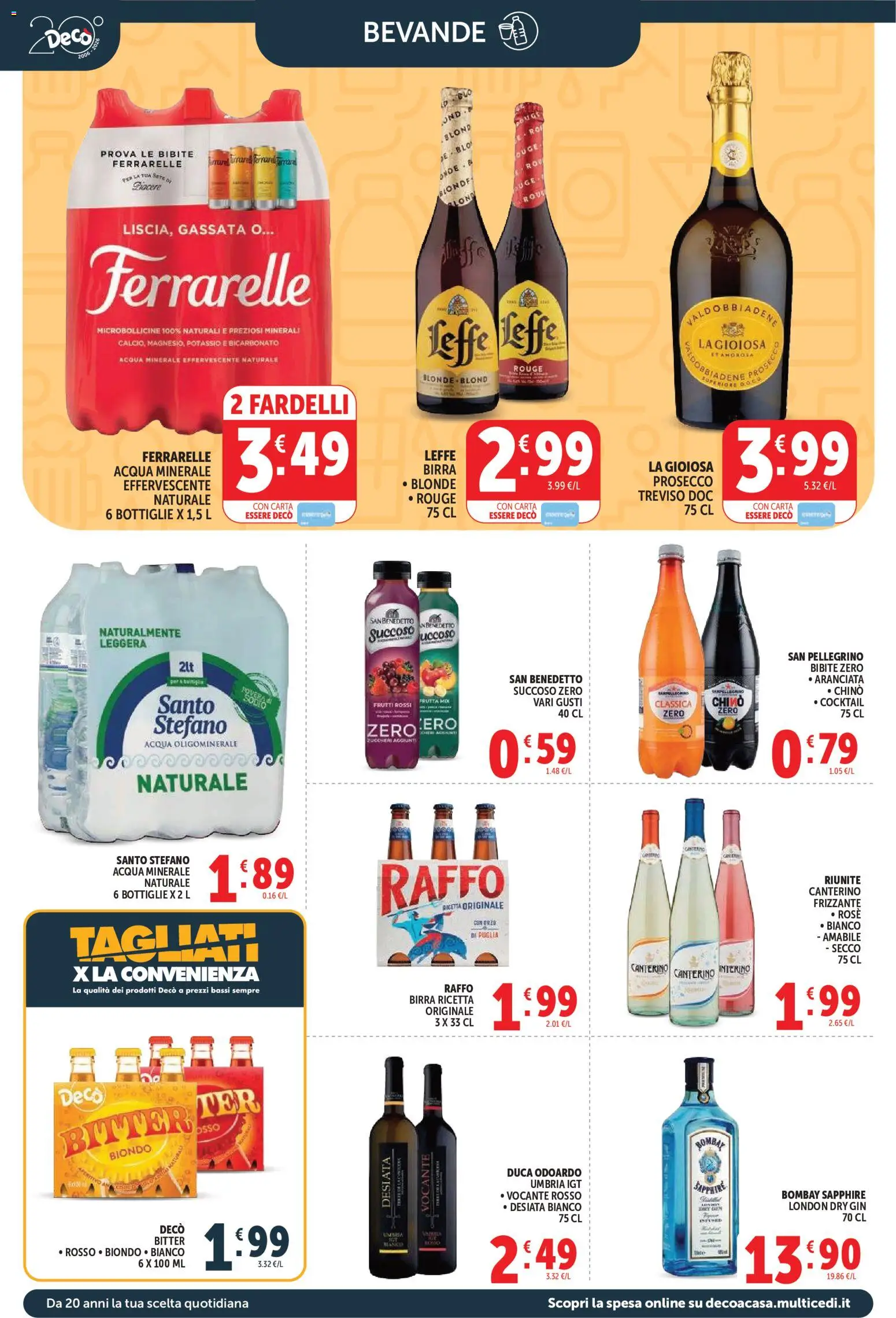 Volantino Decò del 01/09/2026 | Pagina: 10 | Prodotti: Gin, Cocktail, Prosecco, Acqua