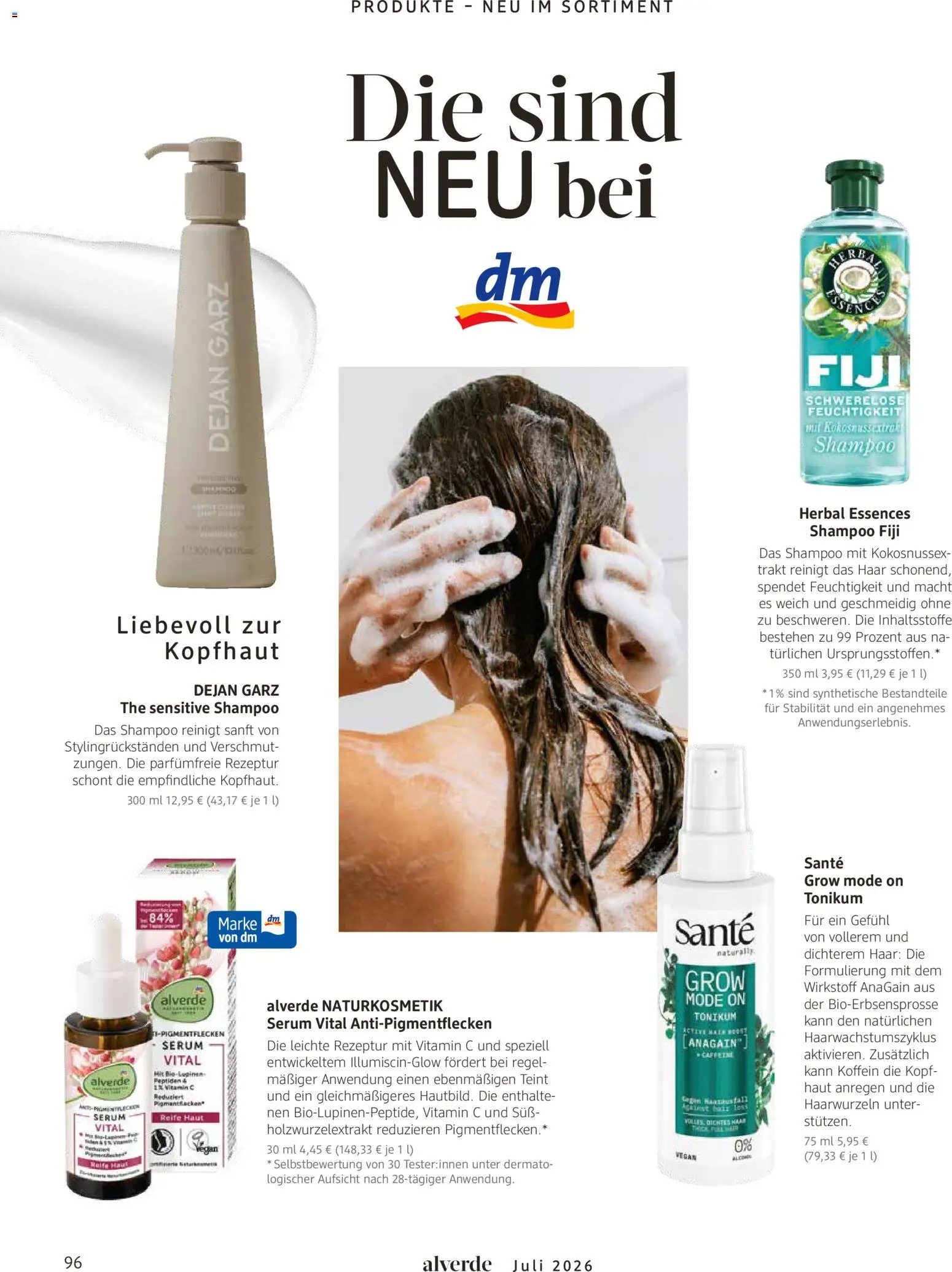 dm drogerie Prospekt – gültig ab 01.07.2026 | Seite: 96 | Produkte: Shampoo, Serum