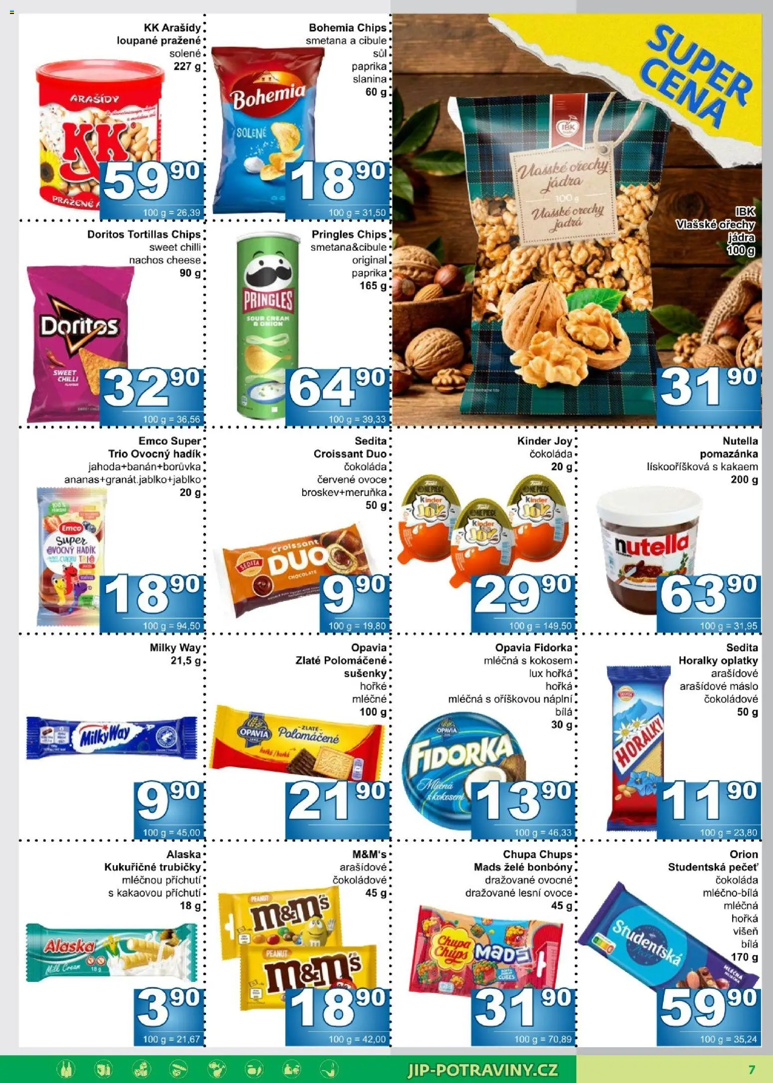 Jip leták od 07.10.2026 | Strana: 7 | Produkty: Nachos, Paprika, Pomazánka, Bohemia chips