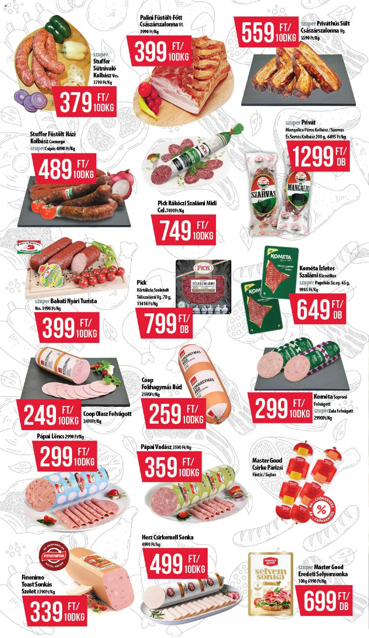 COOP akciós ujság - amely érvényes a következő dátumtól: 18.06.2026 | Oldal: 2 | Termékek: Pick, Császárszalonna, Csirkemell sonka, Felvágott
