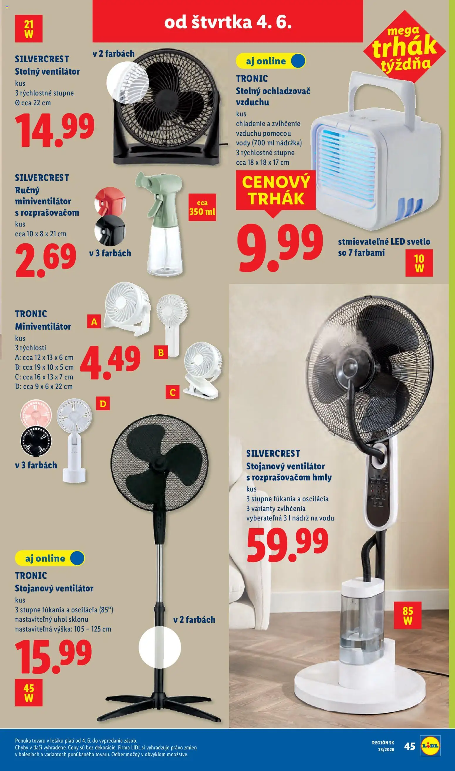 Nové Lidl akcie – leták je platný od 01.06.2026 | Strana: 81 | Produkty: Svetlo, Ochladzovač vzduchu, Ventilátor
