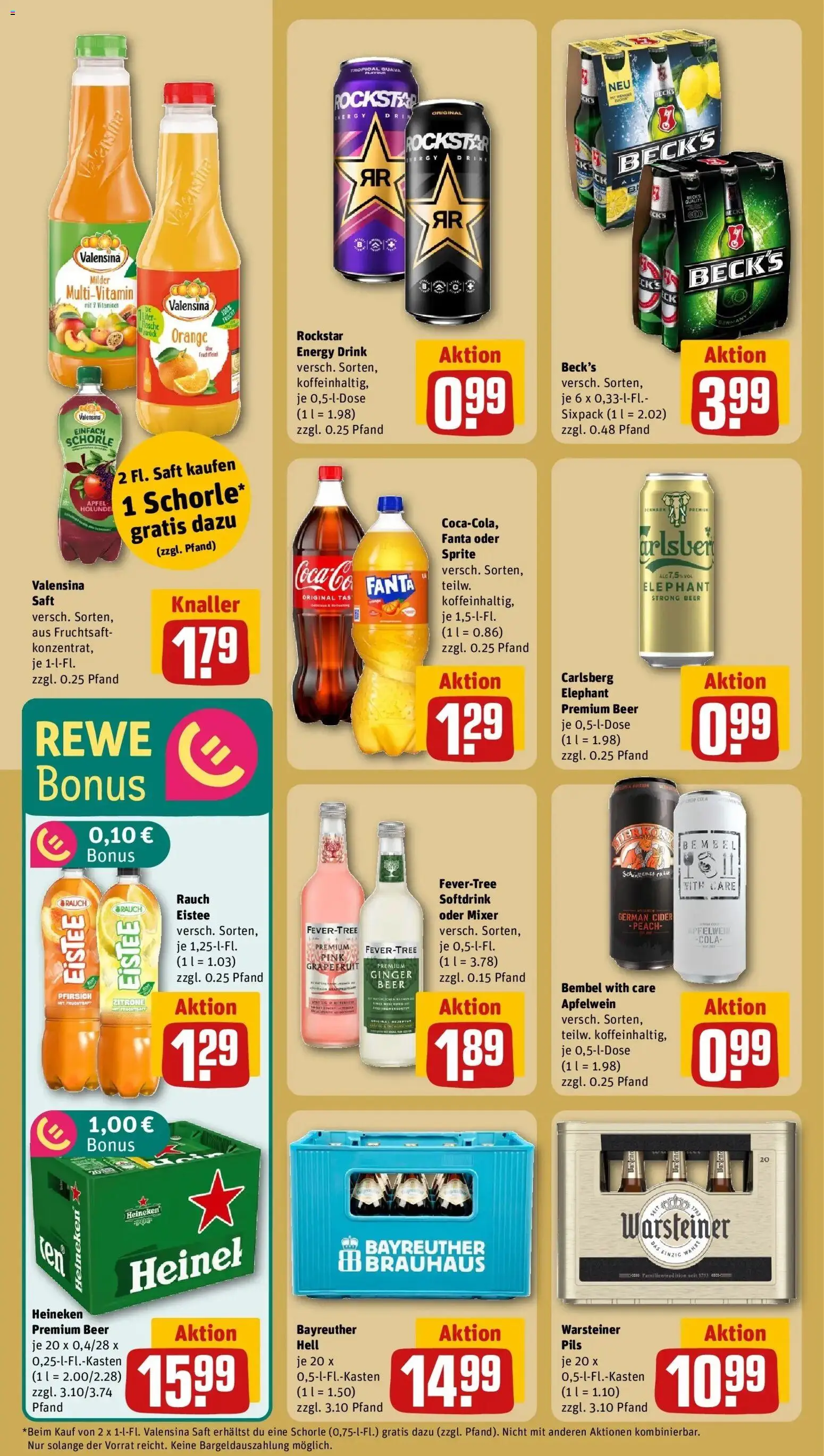 Rewe Prospekt Hüttenberg / Rechtenbach	 – gültig ab 12.04.2026 | Seite: 18 | Produkte: Bayreuther hell, Apple, Zitrone, Fruchtsaft