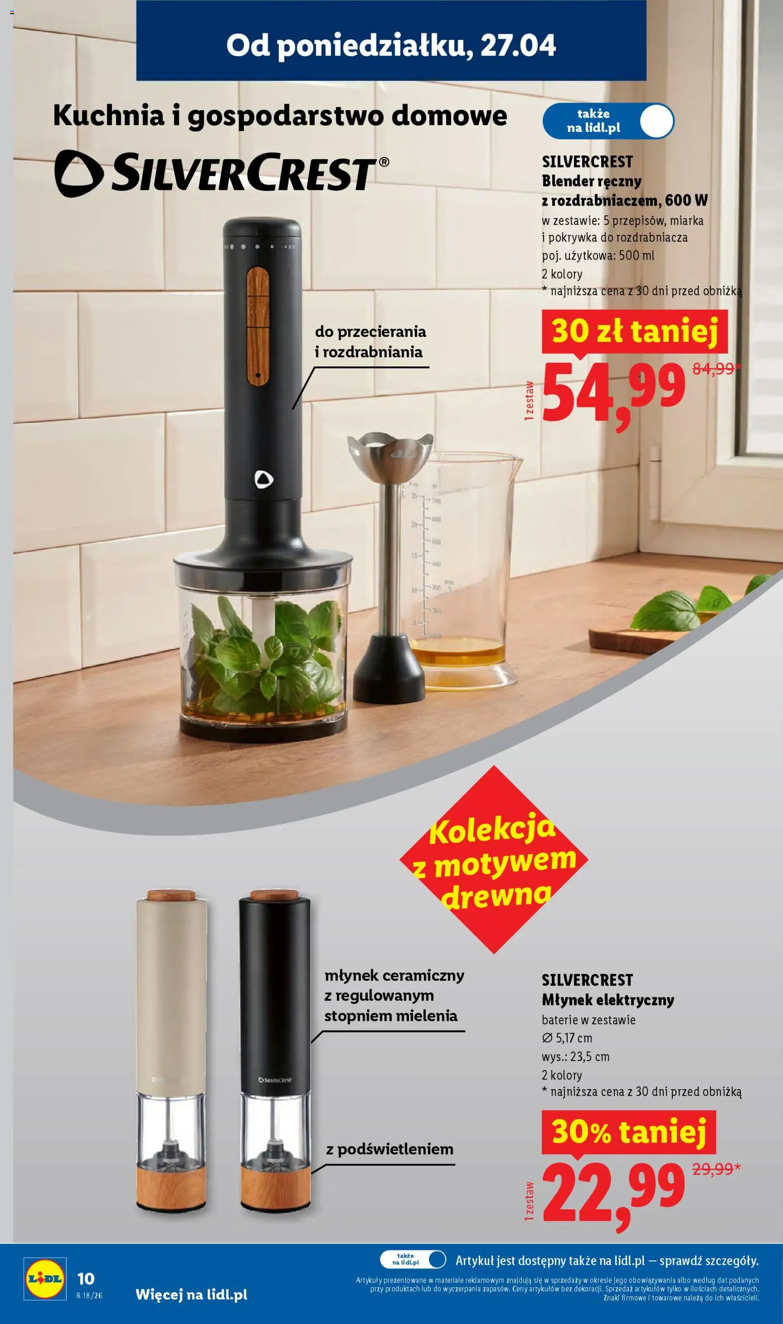 Lidl Katalog od 27.04.2026 | Strona: 10 | Produkty: Blender ręczny, Baterie, Młynek, Blender