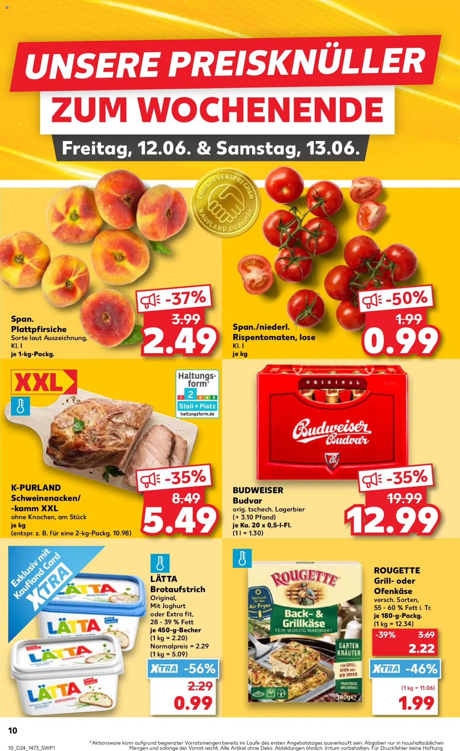 Kaufland Prospekt Berlin – gültig ab 11.06.2026 | Seite: 10 | Produkte: Grill, Joghurt, Lätta, Budweiser