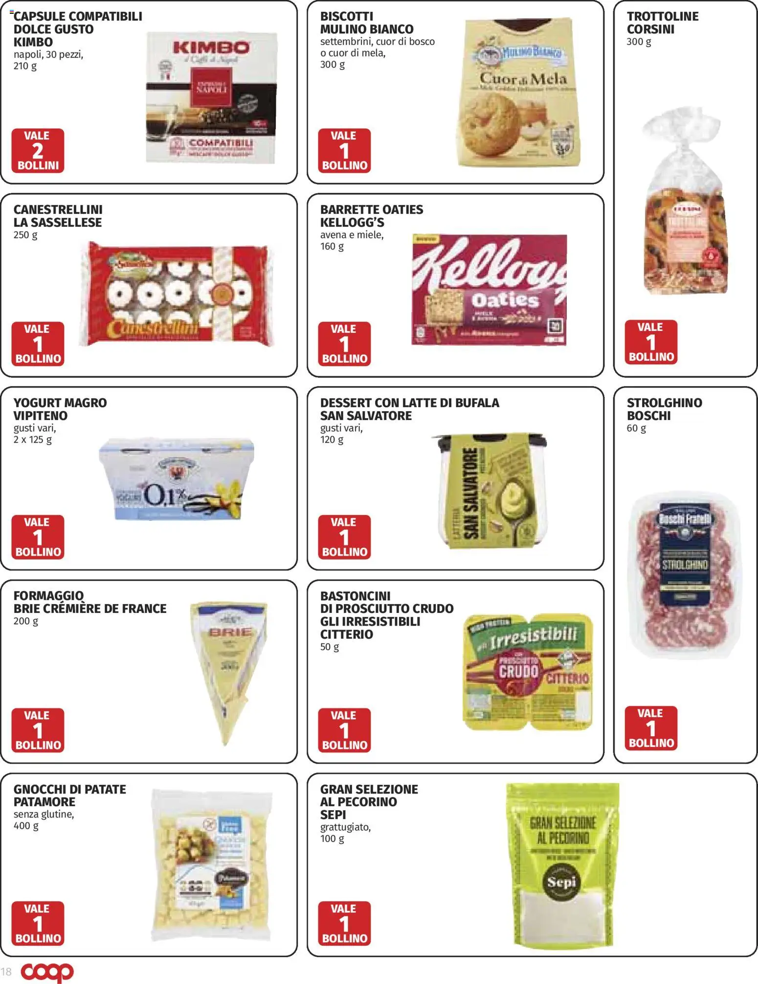 Volantino COOP del 25/06/2026 | Pagina: 18 | Prodotti: Biscotti, Patate, Prosciutto, Pecorino