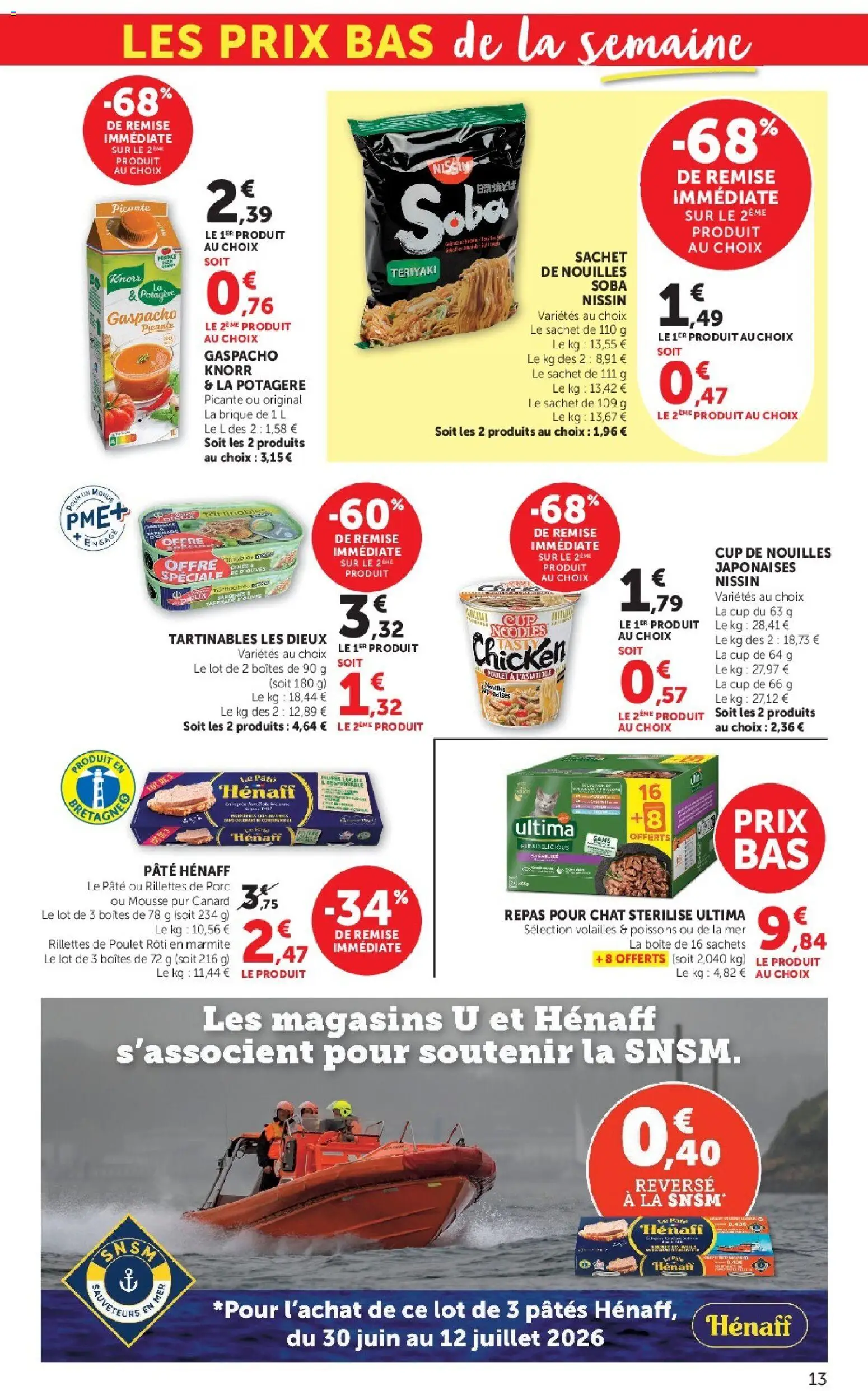 {H1} | Page: 13 | Produits: Mousse, Porc, Nouilles, Pâtes