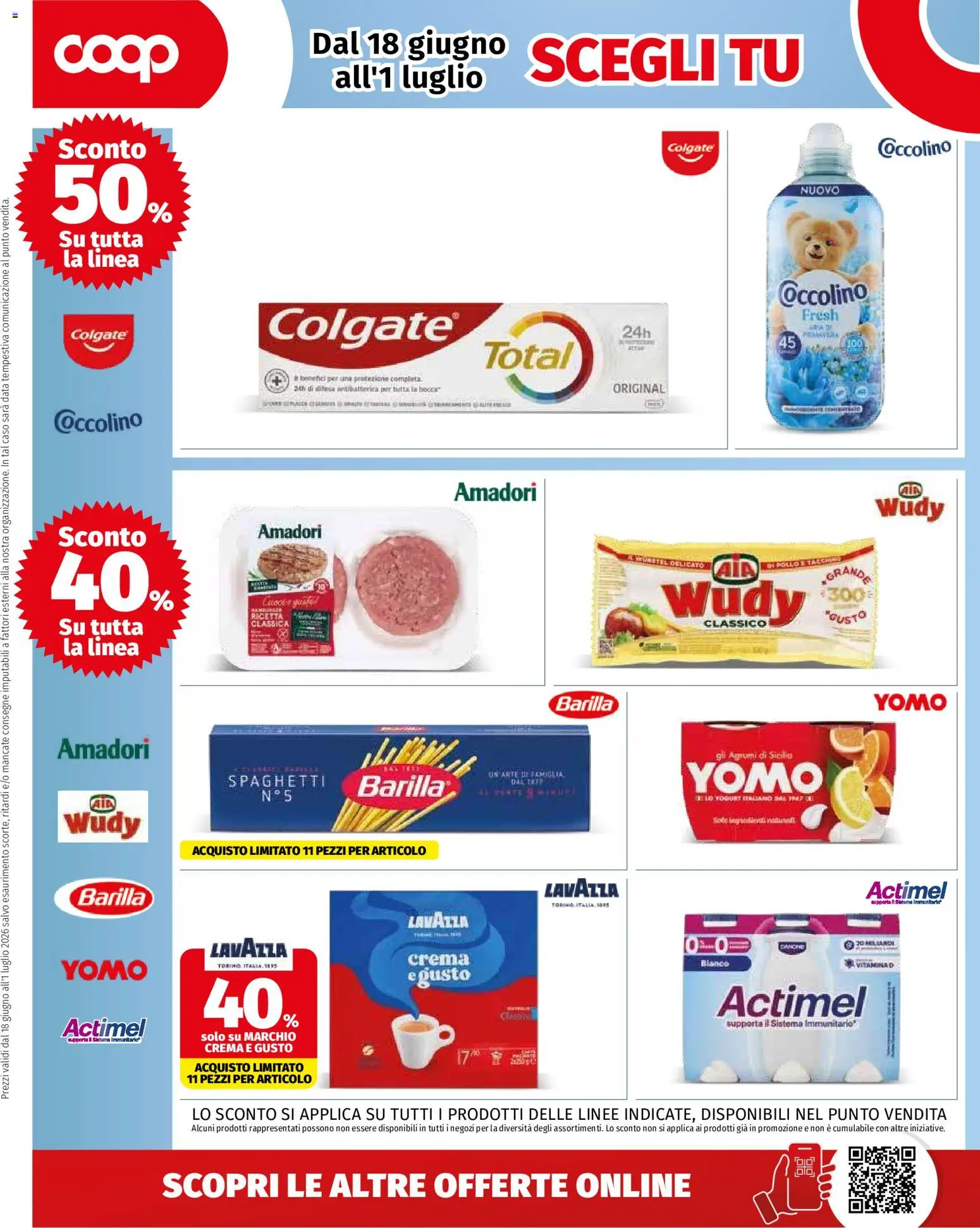 Volantino COOP del 18.06.2026 | Pagina: 2 | Prodotti: Pollo, Wurstel, Data, Lavazza