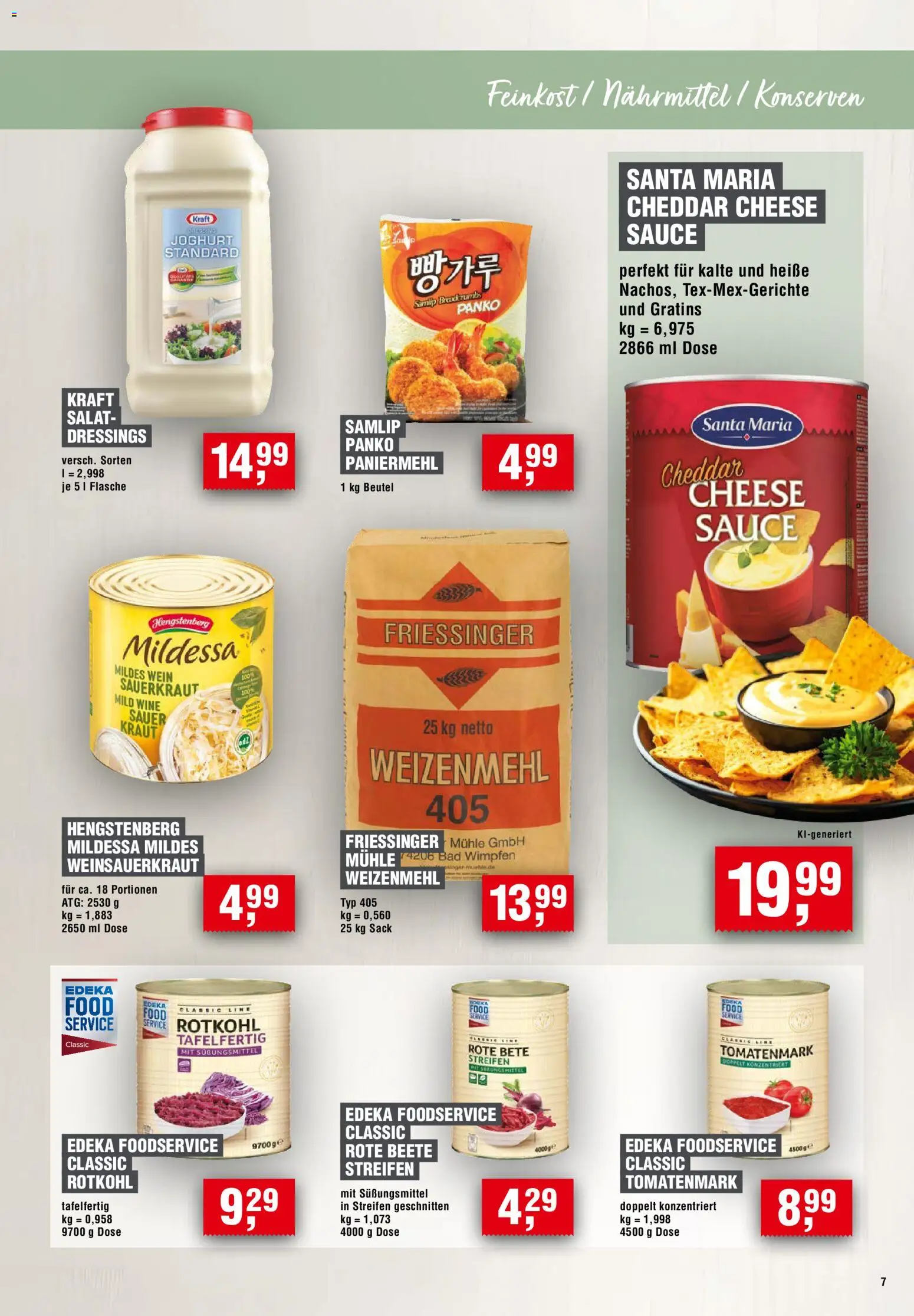 Handelshof Gastro & GV – gültig ab 01.09.2026 | Seite: 7 | Produkte: Rotkohl, Bad, Weizenmehl, Wein
