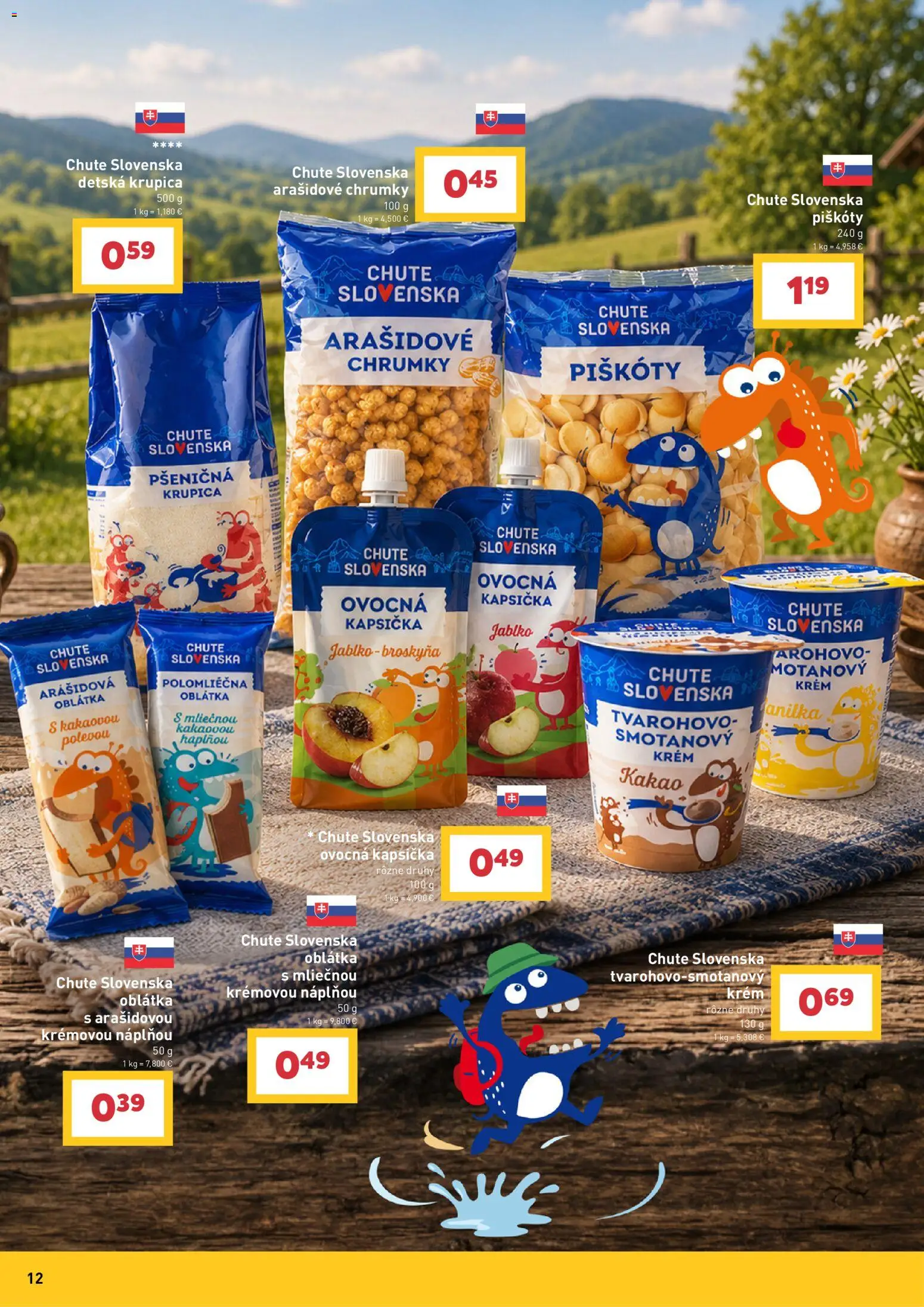 Nové Billa akcie – leták je platný od 12.08.2026 | Strana: 12 | Produkty: Piškóty, Detská krupica, Vanilka, Kakao