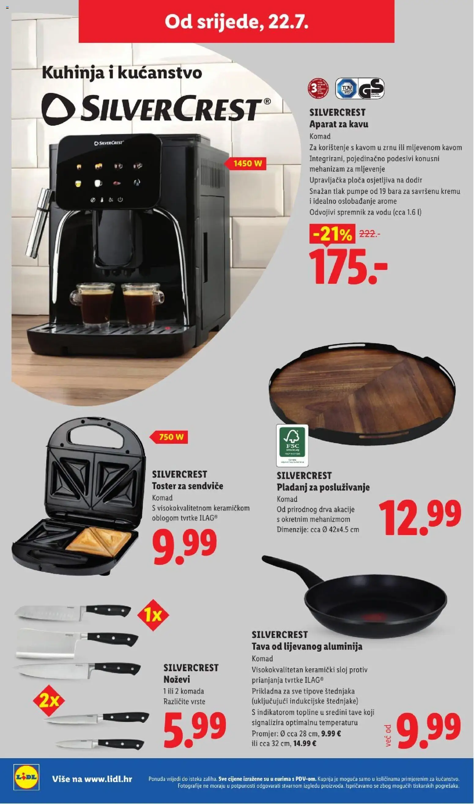 Lidl katalog | vrijedi od 20.07.2026 | Stranica: 42 | Proizvodi: Aparat za kavu, Sandwich, Kuhinja, Noževi