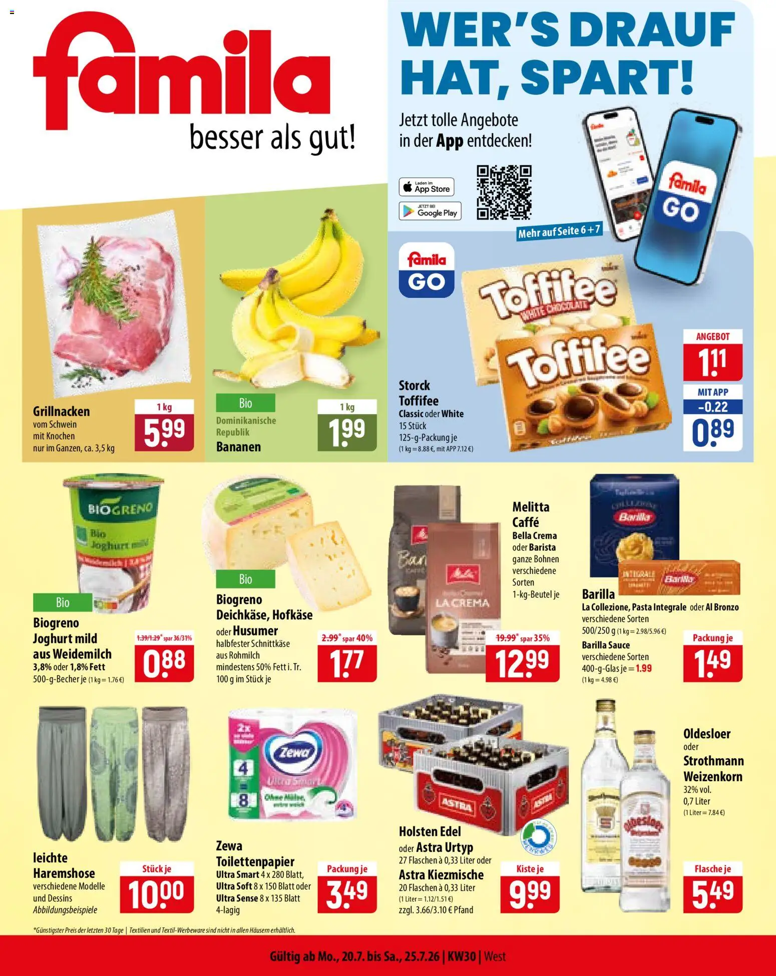 Famila Prospekt – gültig ab 20.07.2026 | Seite: 1