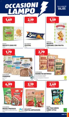 Anteprima del volantino BISCOTTI ZERO PIÙ, 0% zuccheri aggiunti Ricchi di Fibre valido a partire dal 04.05.2026 | Pagina: 15 | Prodotti: Cereali, Frutta, Noci, Anacardi