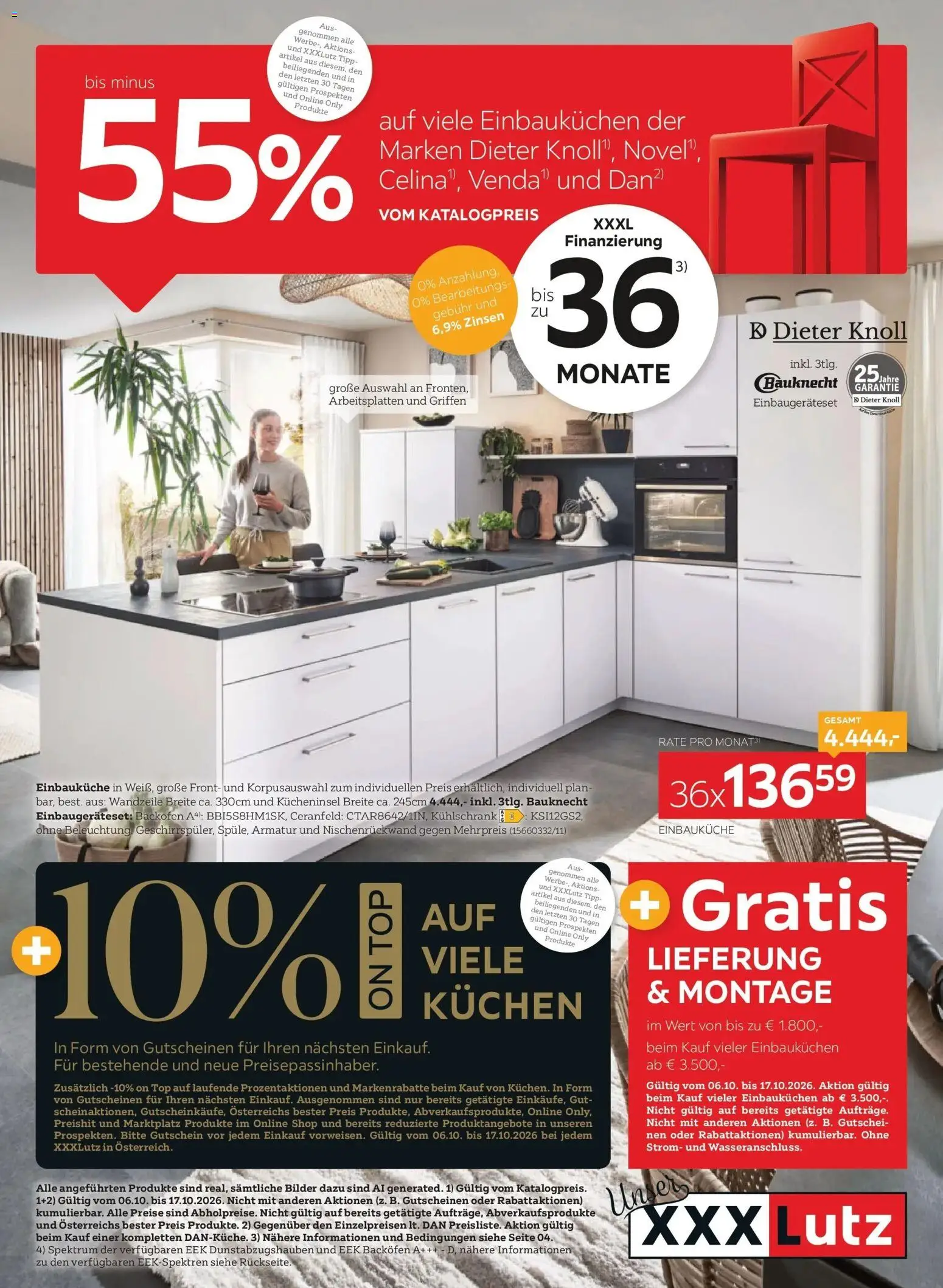 XXXLutz Küchen von 06.10.2026 - Aktuelle Angebote | Seite: 1 | Produkte: Kühlschrank