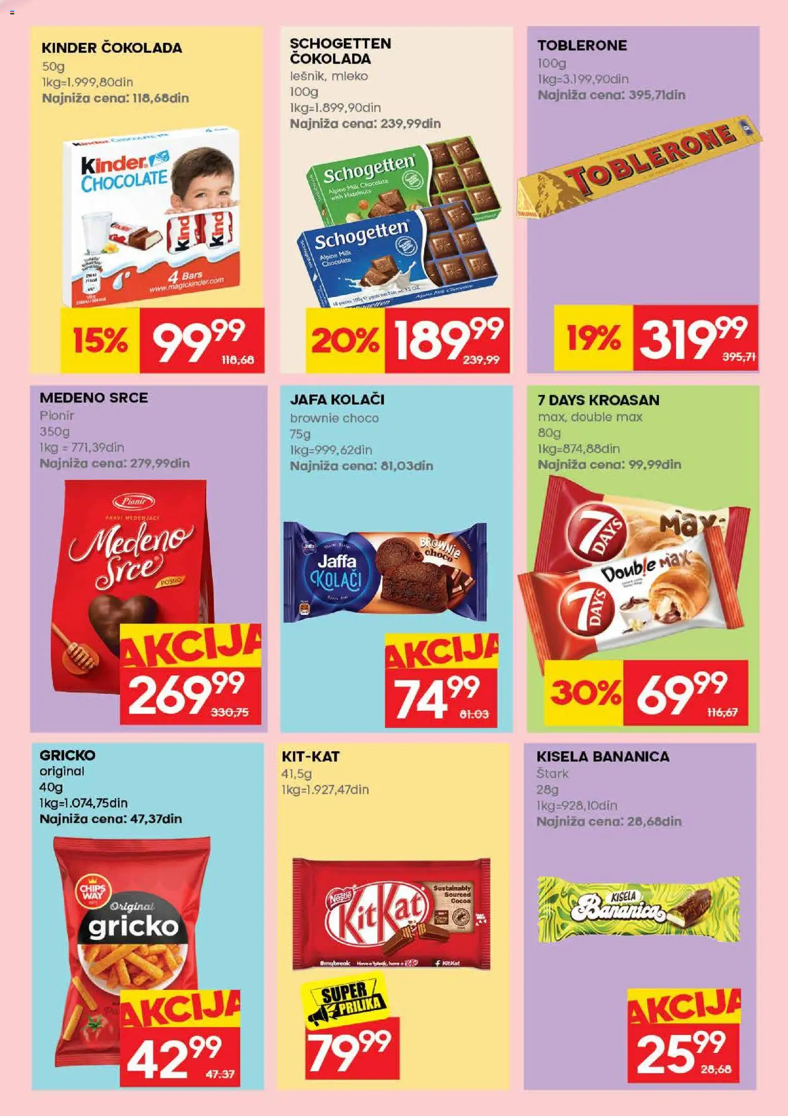 Mercator katalog - važi od 04.06.2026 | Strana: 23 | Proizvode: Kroasan, Brownie, Toblerone, Čokolada