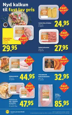 Kalkun- brystfilet, Kalkun-, brystfilet, 800 g / pk., Pr. kg 107,44 gyldig fra 13/09/2026 | Side: 22