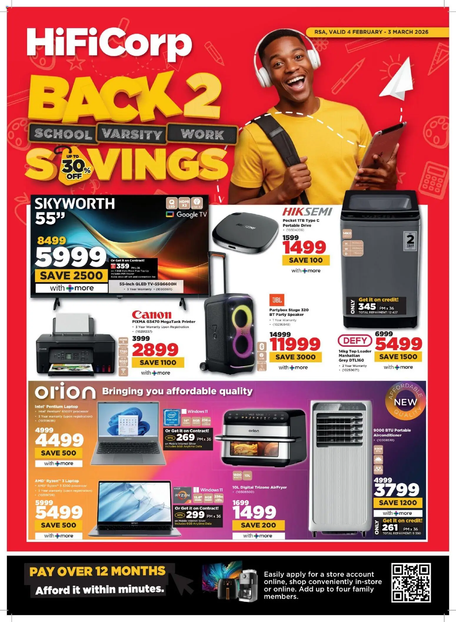 New HiFi Corp catalogue – valid from 04/02/2026 | Page: 1 | Products: Data, Sim, Printer, TV