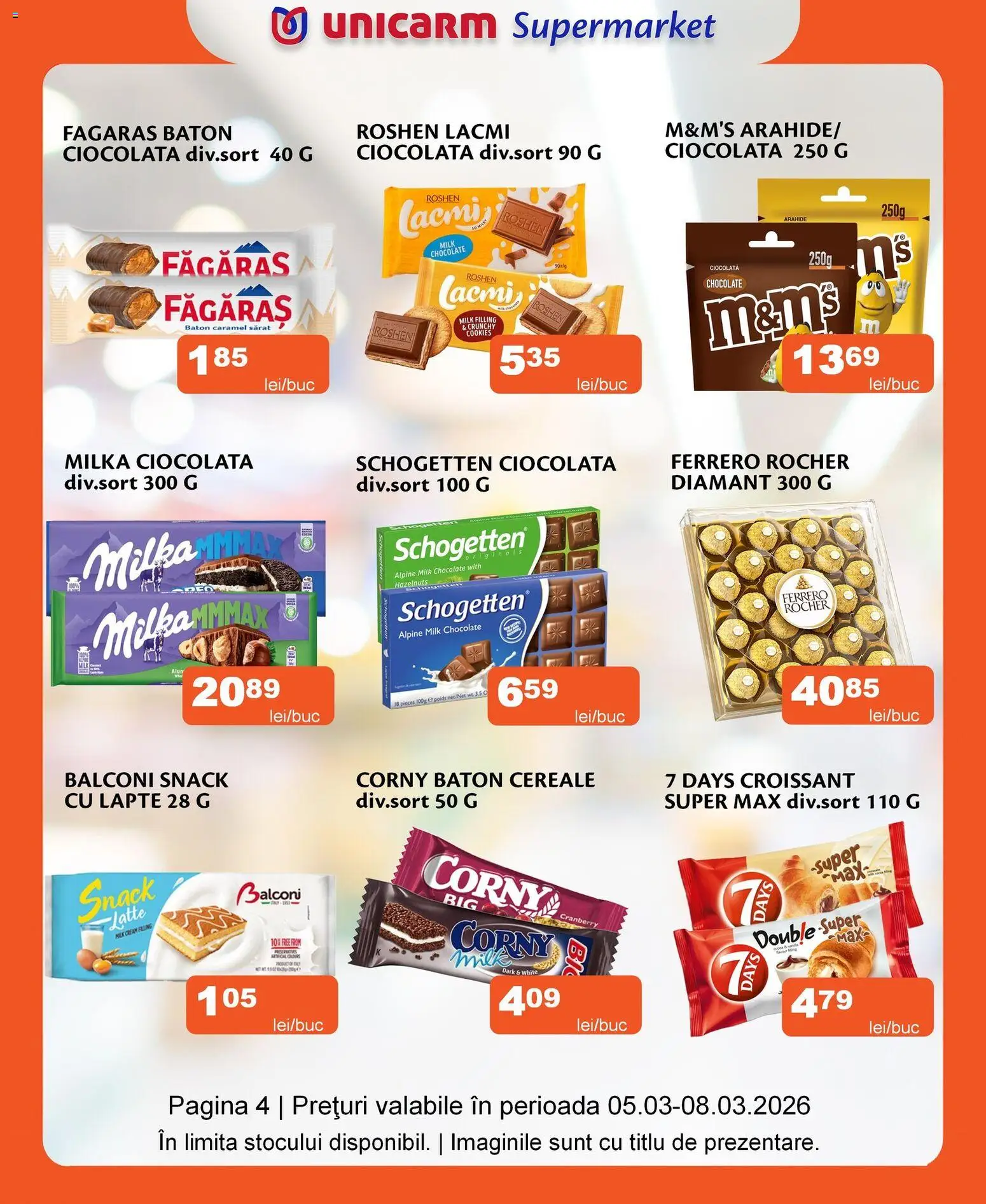 Noul catalog Unicarm – valabil de la 05.03.2026 | Pagină: 6 | Produse: Zacuscă, Cartofi, Legume, Usturoi