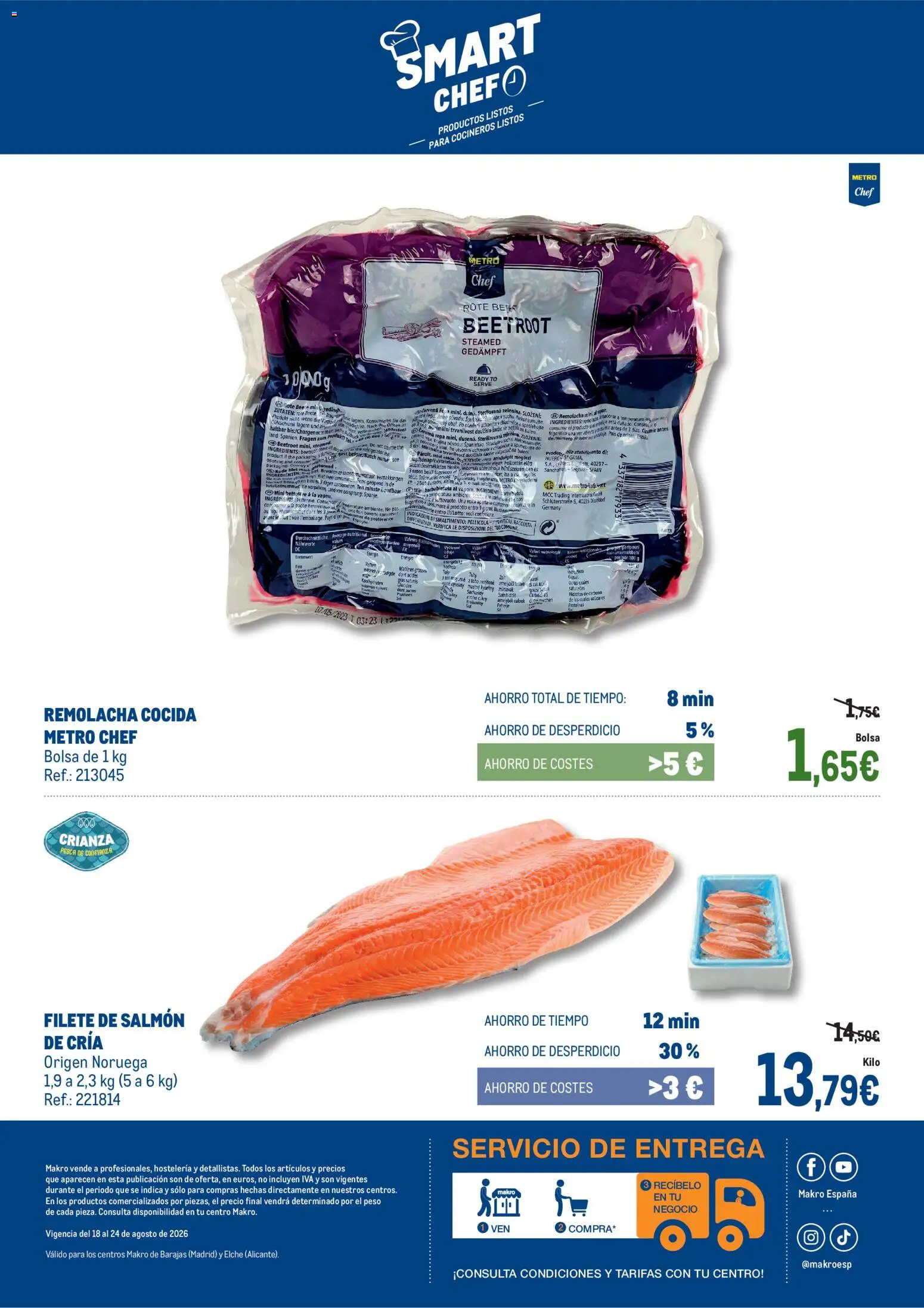 Makro Frescos Barajas - Elche │ válido desde el 18/08/2026 | Página: 6 | Productos: Remolacha, Bolsa, Peso, Filete