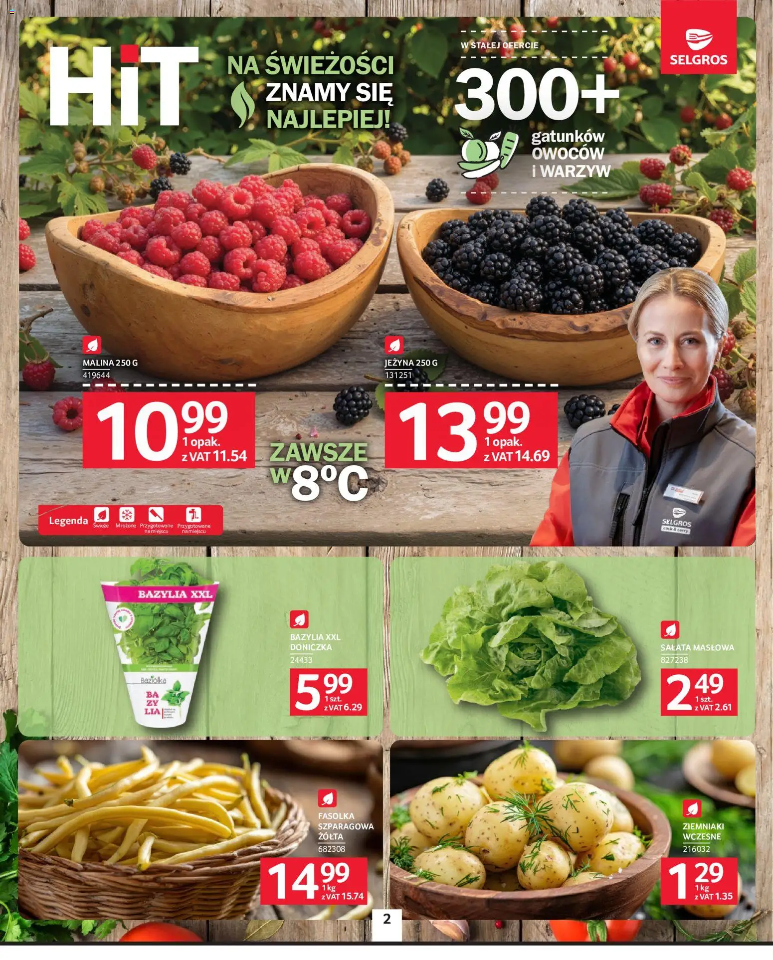 Selgros cash&carry gazetka od 02.07.2026 | Strona: 2 | Produkty: Malina, Bazylia, Doniczka, Ziemniaki