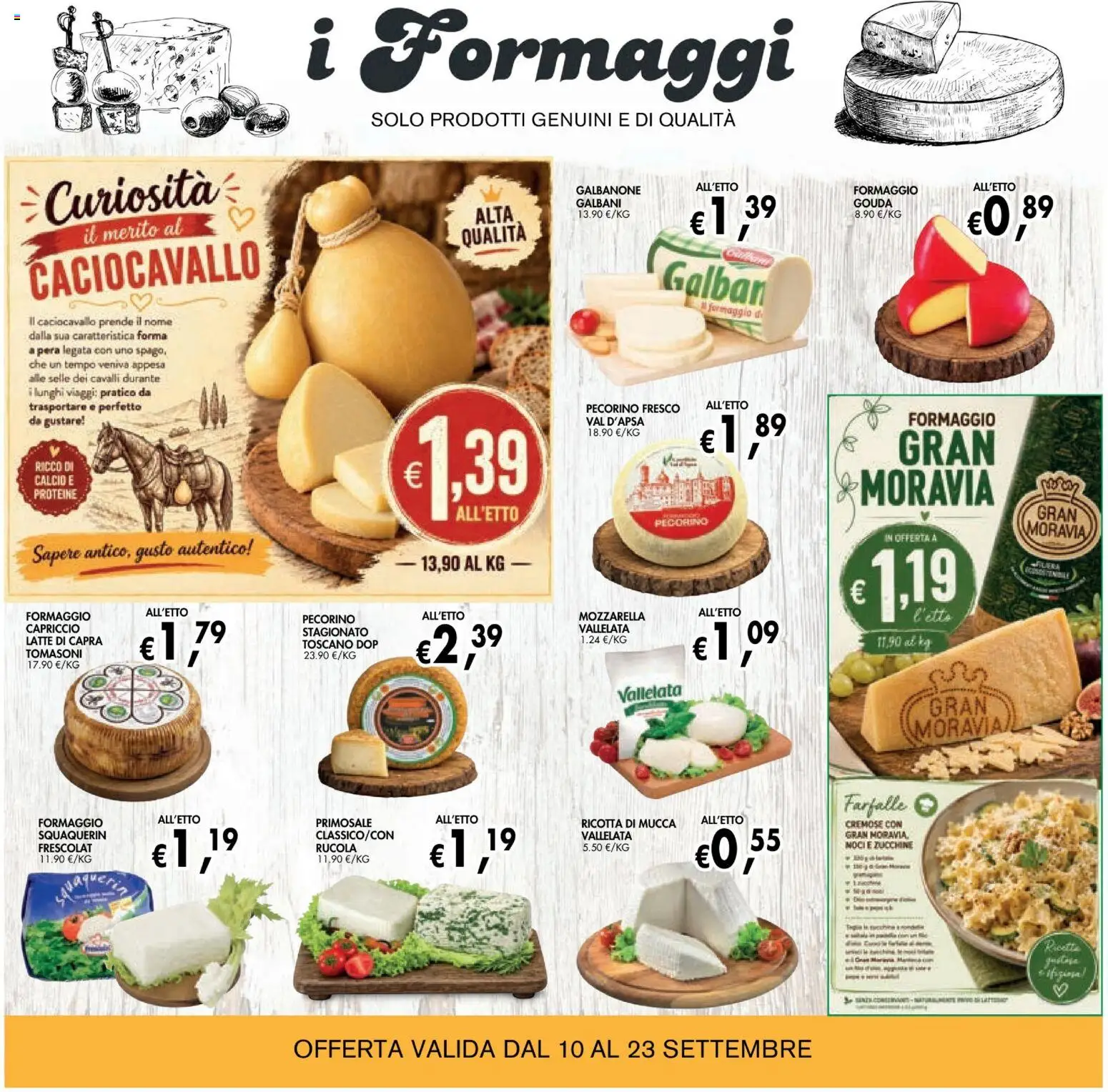 Volantino Coal del 10/09/2026 | Pagina: 10 | Prodotti: Rucola, Farfalle, Formaggio, Zucchine