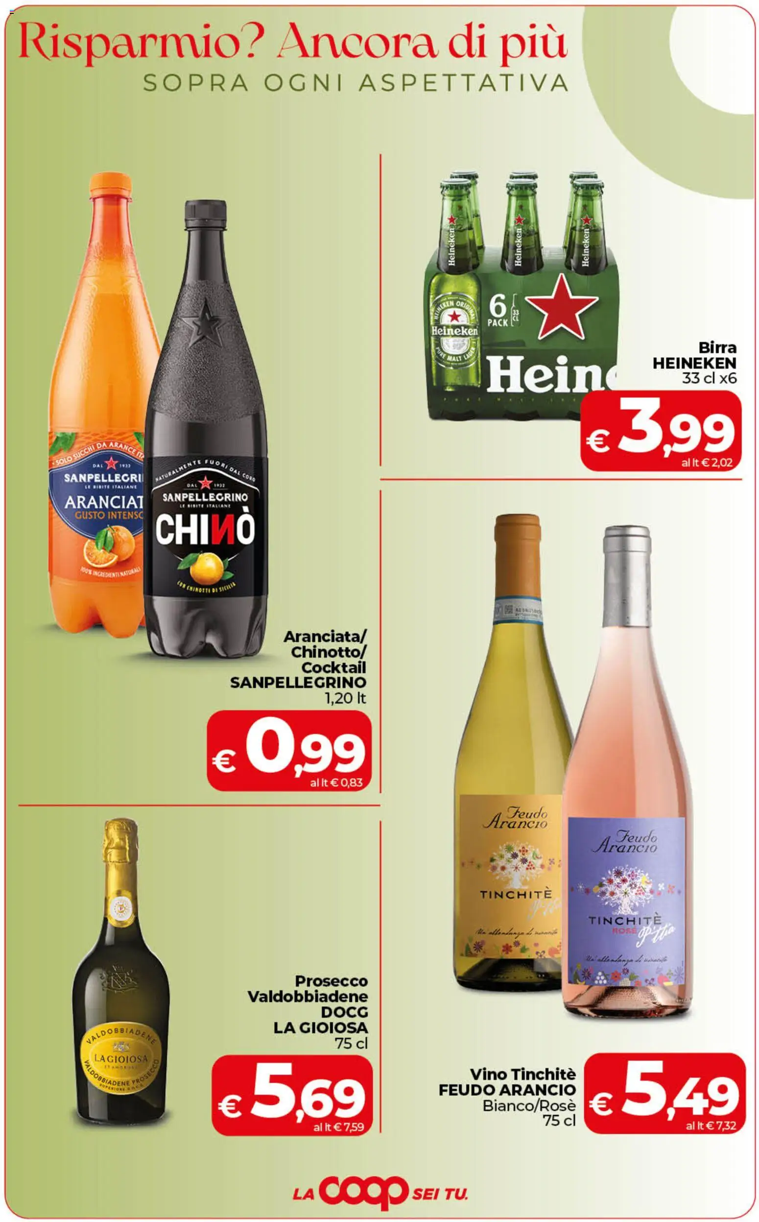 Volantino COOP del 13/10/2026 | Pagina: 4 | Prodotti: Cocktail, Birra Heineken, Bibite, Heineken
