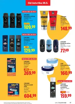 Lidl katalog Leto 2026 - pregled Lidl kataloga - važi od 28.05.2026 | Strana: 57 | Proizvode: Brijač, Cien, Šampon, Dezodorans