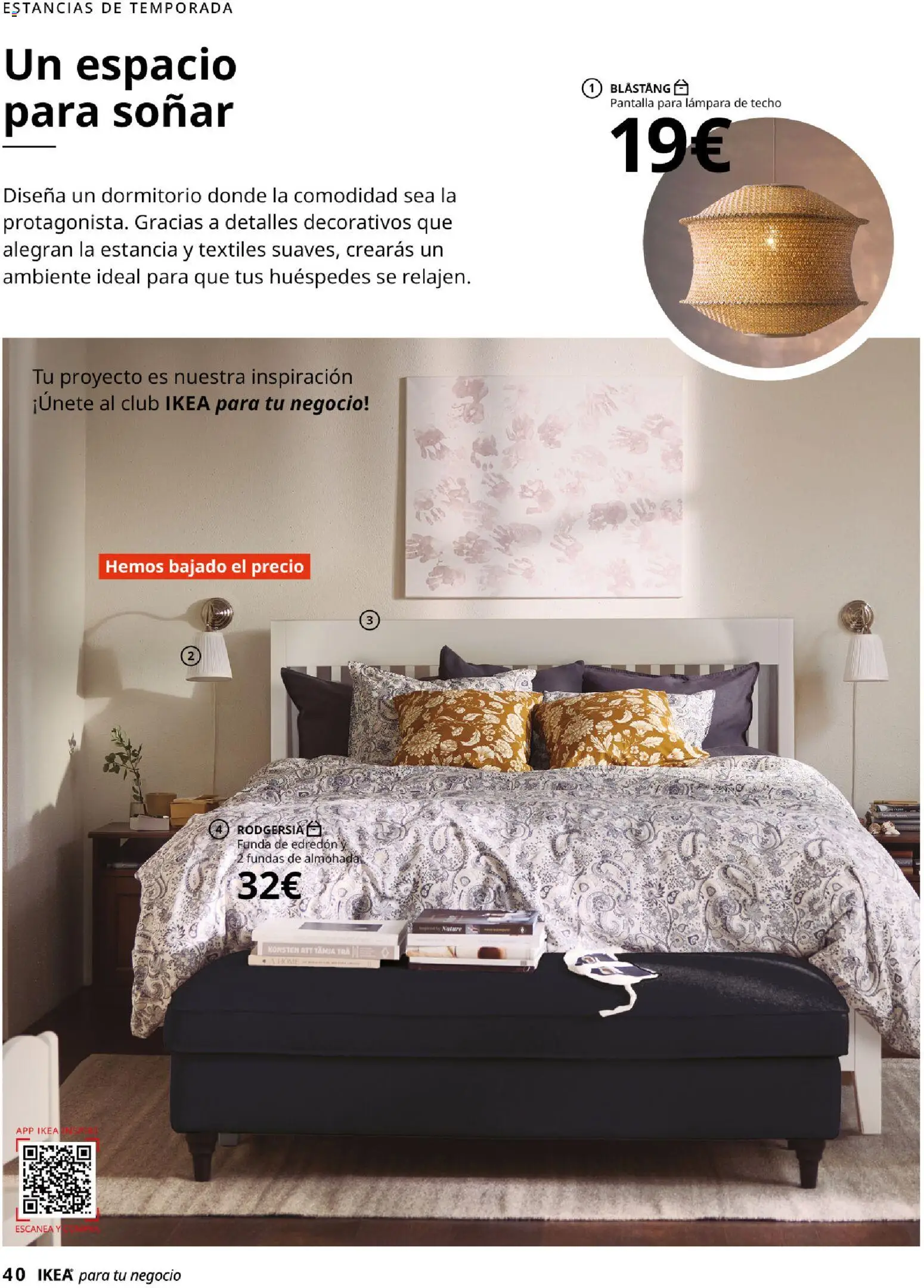 IKEA - IKEA para tu negocio │ válido desde el 01/09/2026 | Página: 40 | Productos: Edredón, Lámpara de techo, Funda, Lámpara