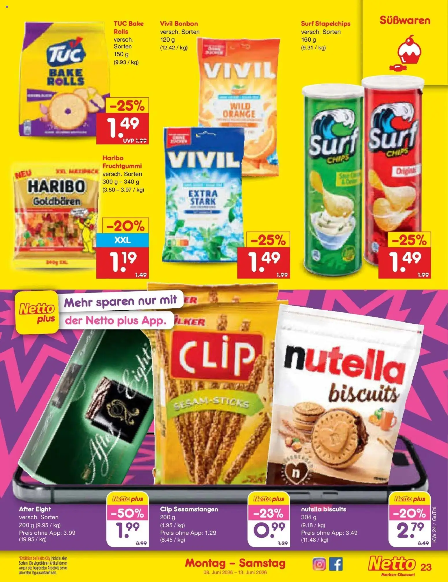 Netto Marken-Discount Prospekt Thiendorf – gültig ab 08.06.2026 | Seite: 37 | Produkte: Haribo, Nutella, Chips