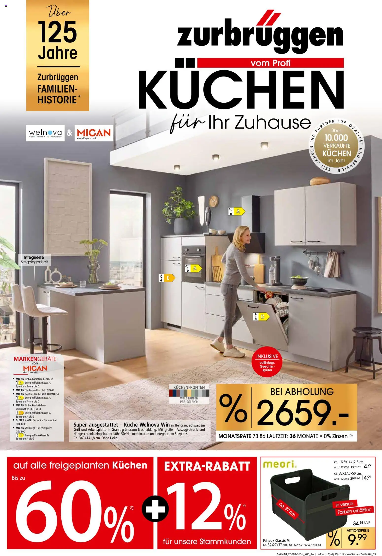 Zurbrüggen Küchen für Ihr Zuhause – gültig ab 25.07.2026 | Seite: 1 | Produkte: Geschirrspüler, Küche, Kuchen