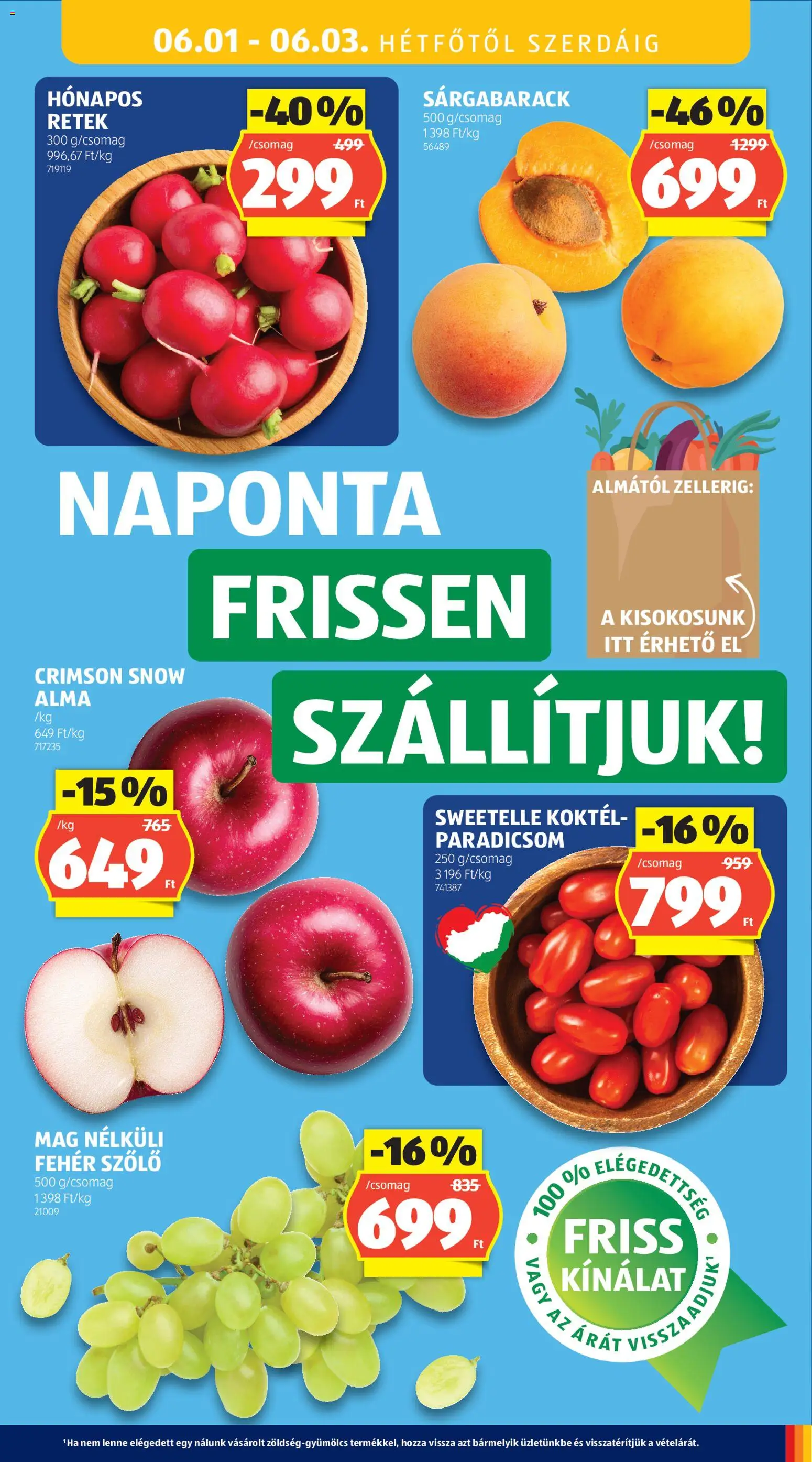 Aldi akciós ujság - amely érvényes a következő dátumtól: 28.05.2026 | Oldal: 35 | Termékek: Sárgabarack, Retek, Alma, Paradicsom