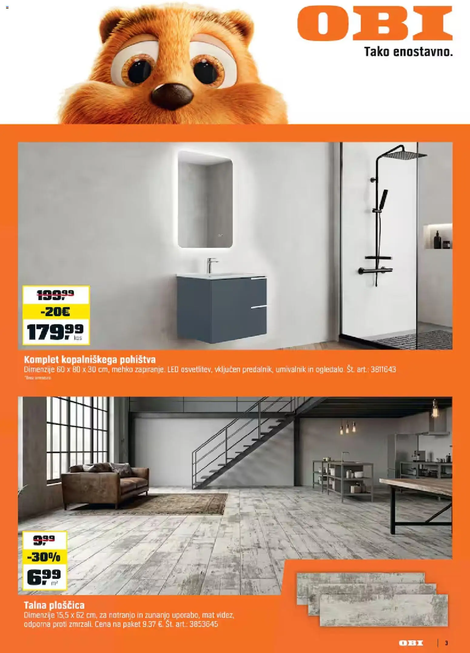 Novi OBI katalog ponudbe – veljaven od 02.09.2026 | Stran: 3 | Izdelki: Umivalnik