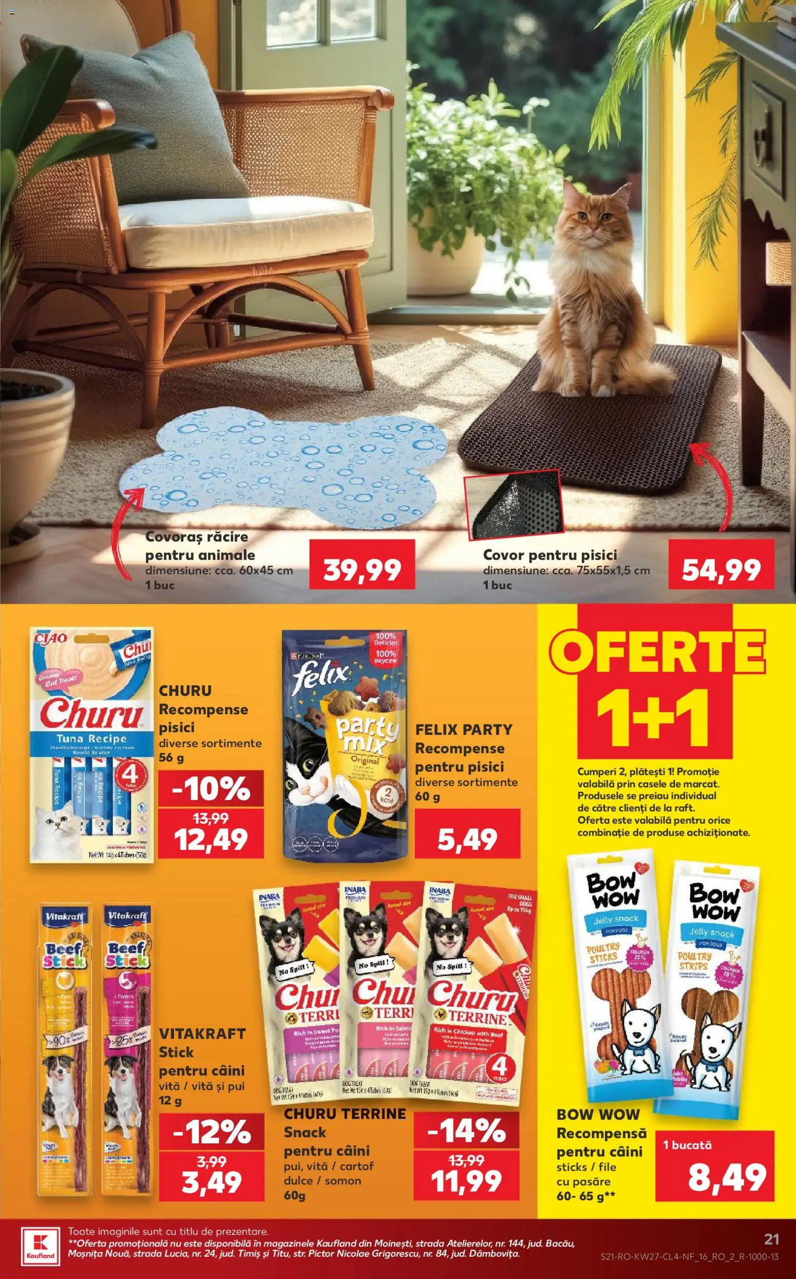 Noul catalog Kaufland – valabil de la 01.07.2026 | Pagină: 21 | Produse: Raft, Hacıyatmaz Kedi Oyuncağı, Covor
