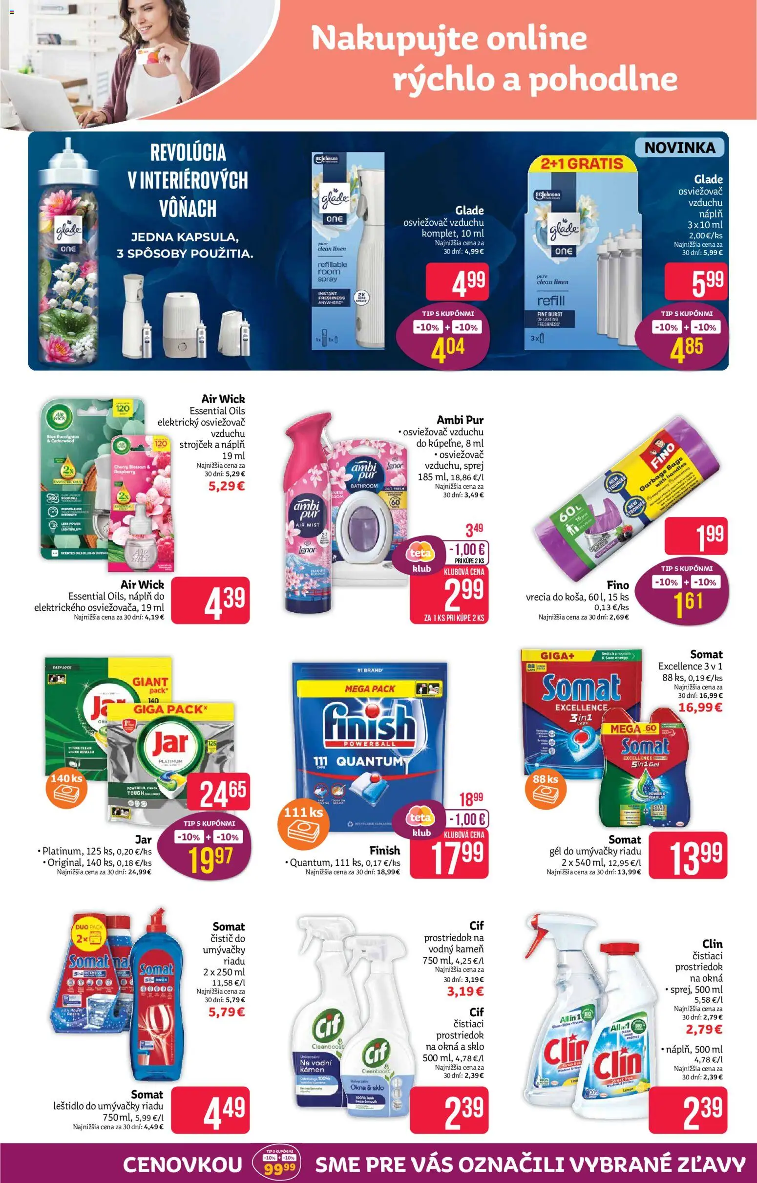 Nové Teta drogerie akcie – leták je platný od 12.10.2026 | Strana: 14 | Produkty: Osviežovač vzduchu, Strojček, Leštidlo  do umývačky riadu, Air Wick