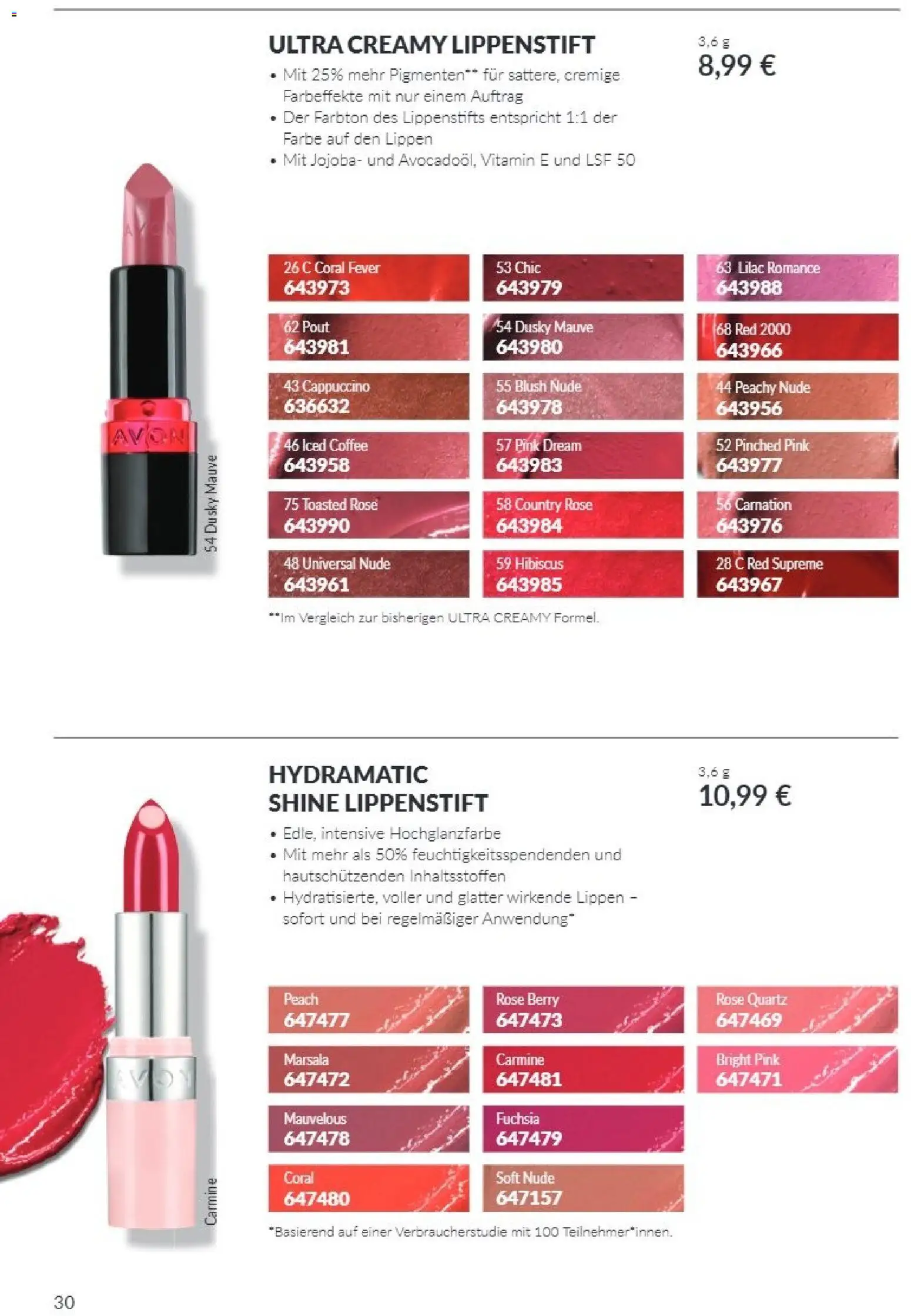 AVON Katalog Oktober 2026 – gültig ab 01.10.2026 | Seite: 30 | Produkte: Coral, Lippenstift, Blush