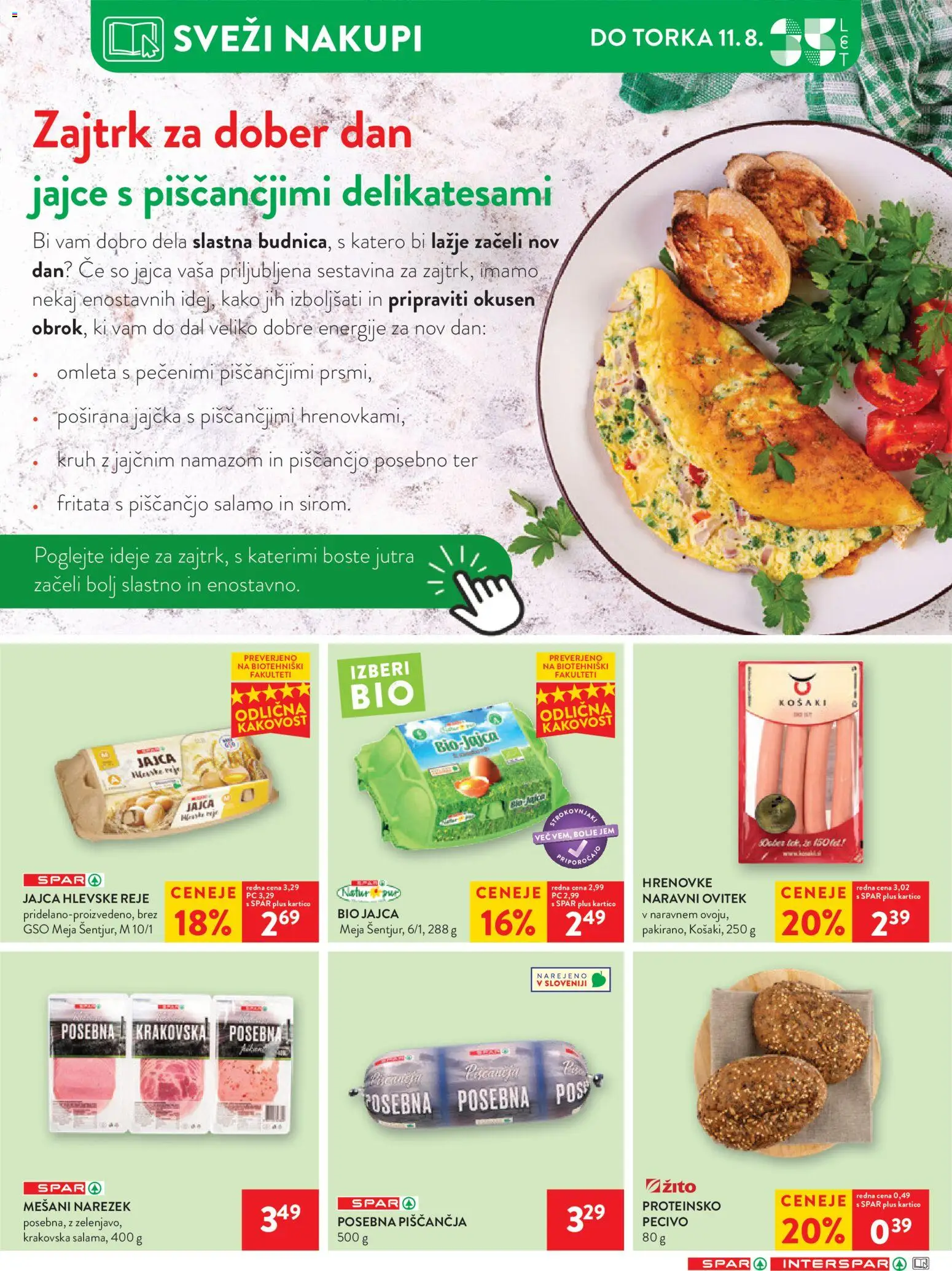 Novi Spar katalog ponudbe – veljaven od 05.08.2026 | Stran: 19 | Izdelki: Hrenovke, Ovitek, Narezek, Kruh